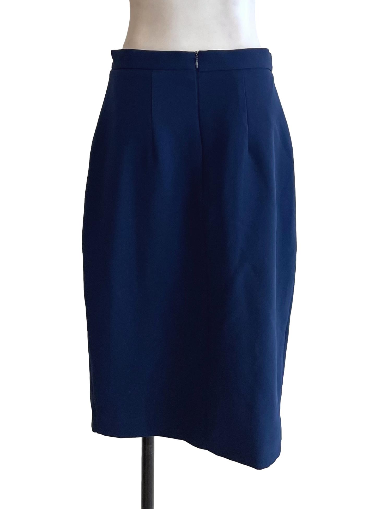 Berry Blue Pencil Skirt