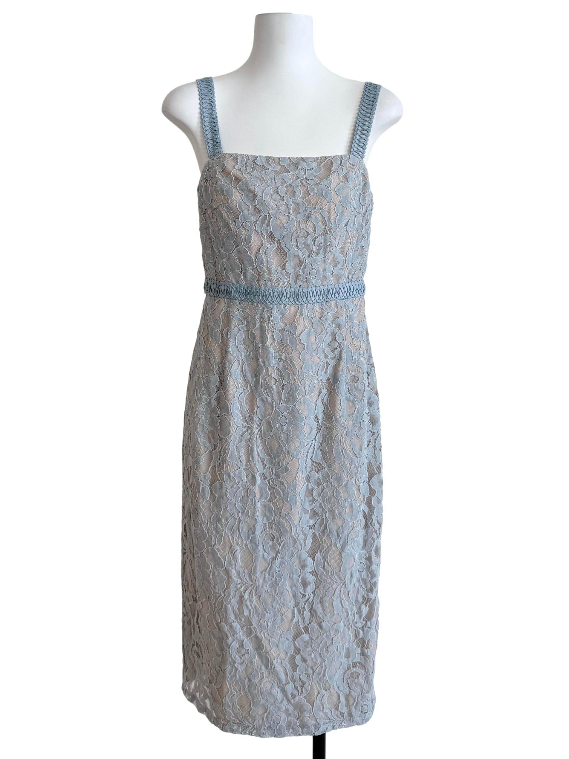 Sky Blue Lace Babydoll Dress
