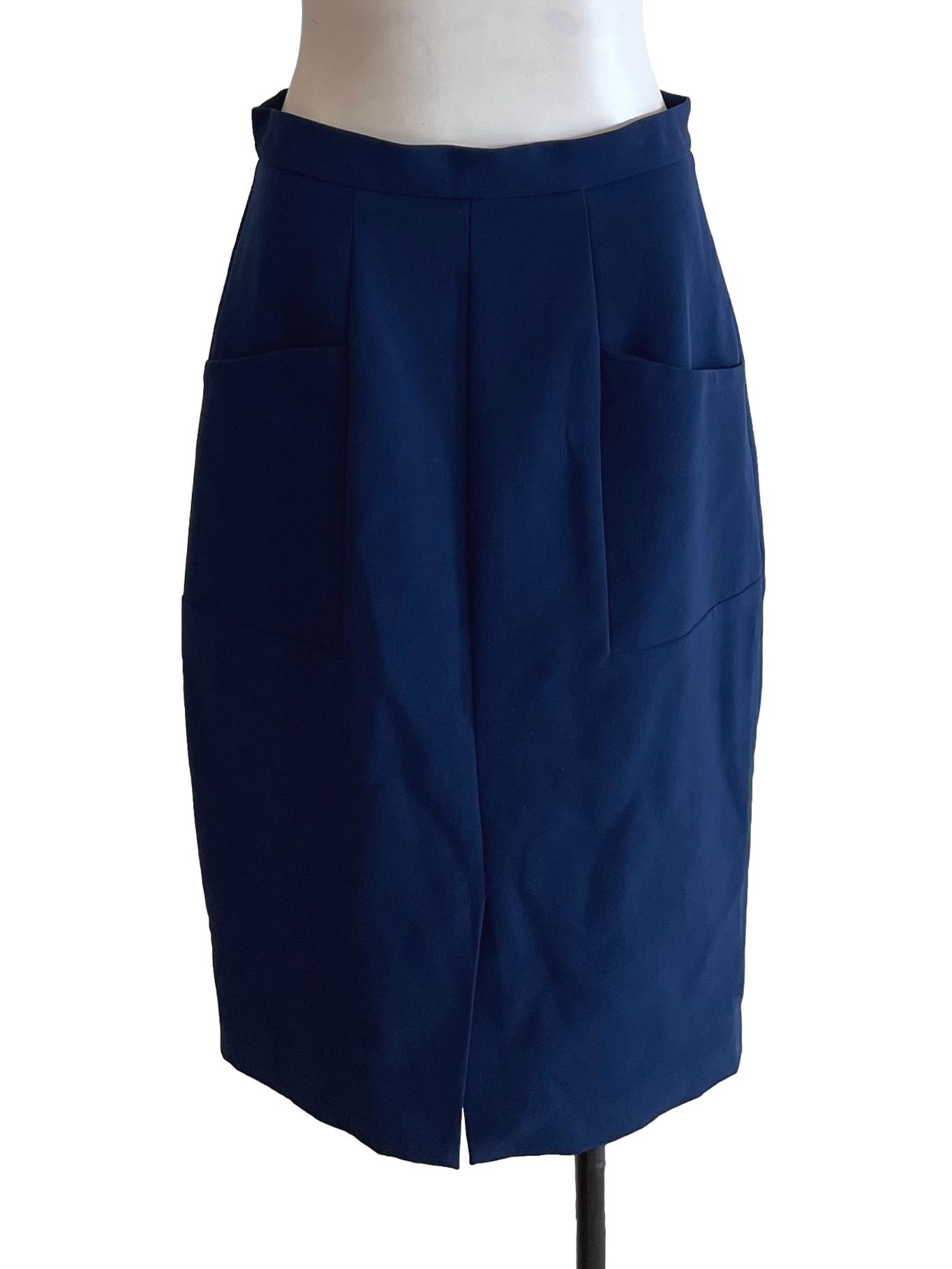 Berry Blue Pencil Skirt
