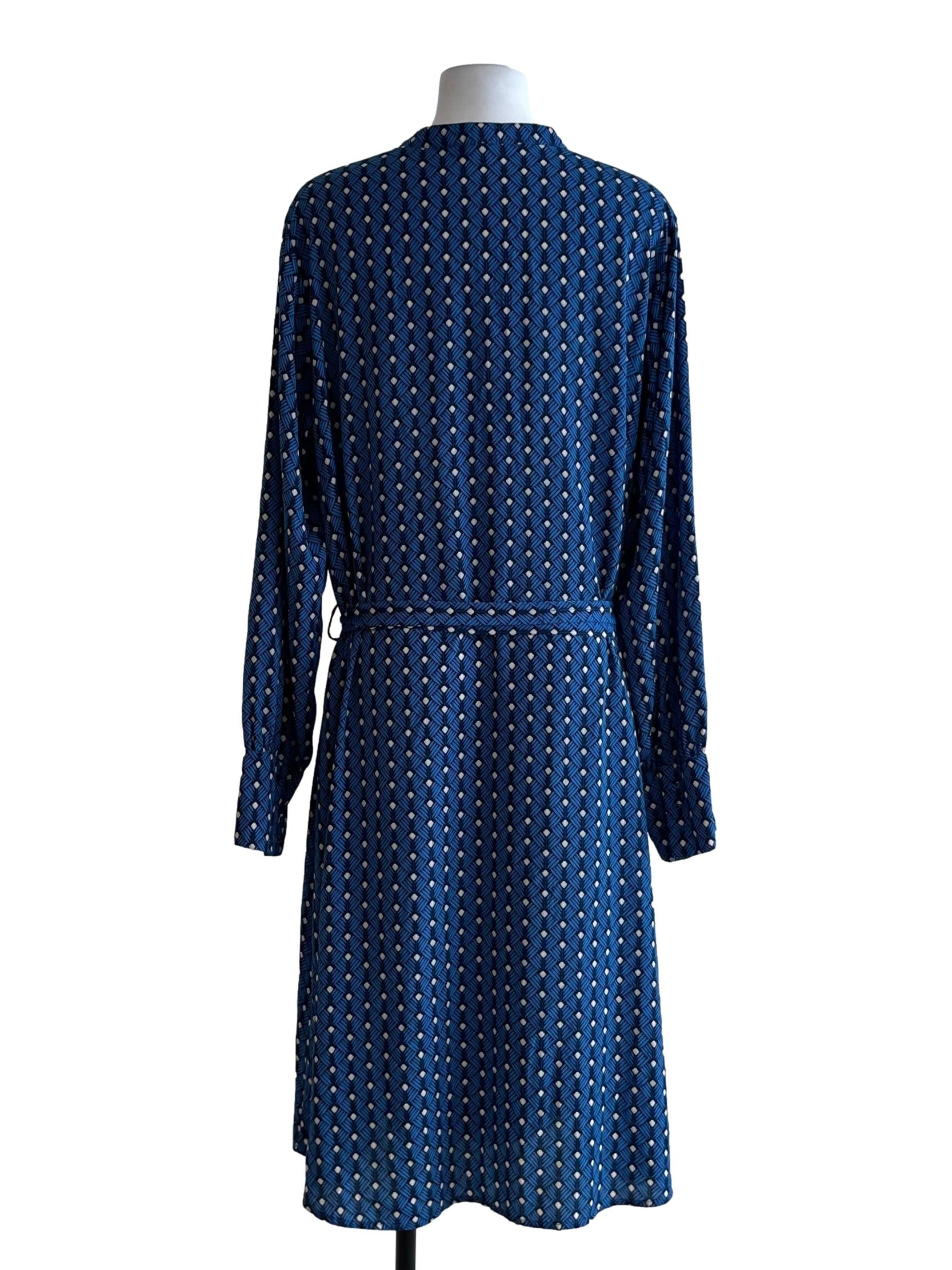 Blue Abstract Empire Dress