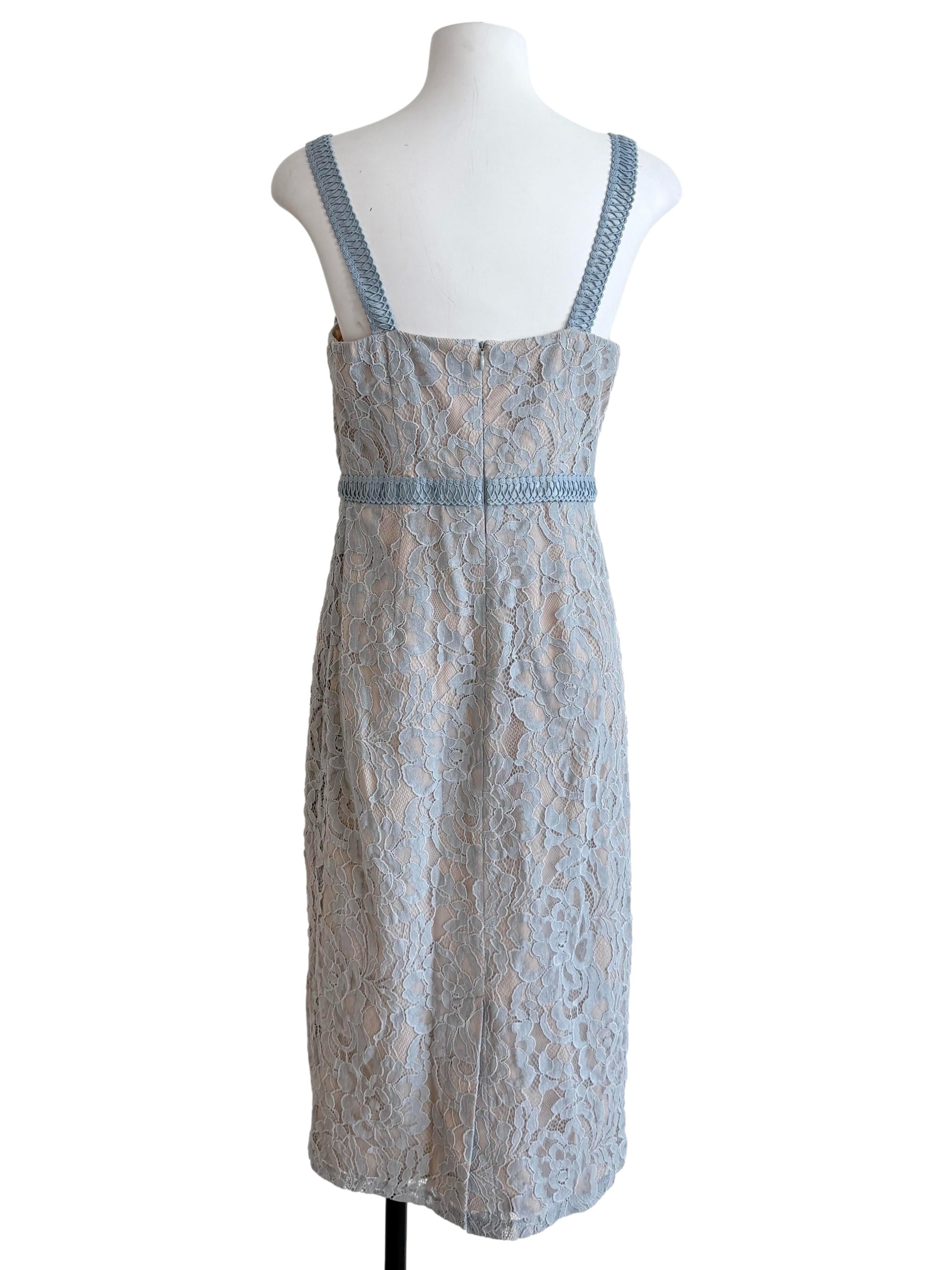 Sky Blue Lace Babydoll Dress