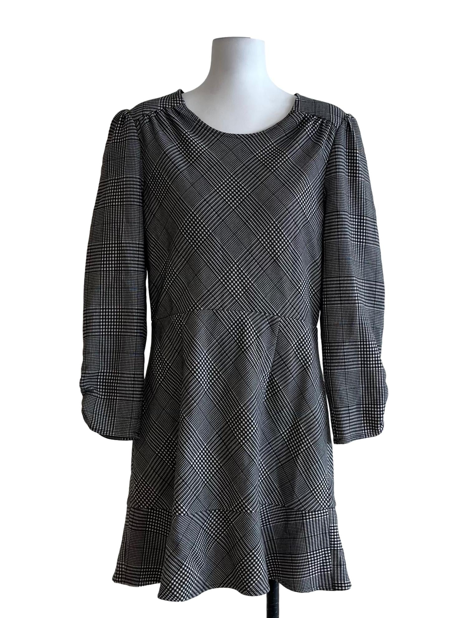 Black Tattersall Empire Dress