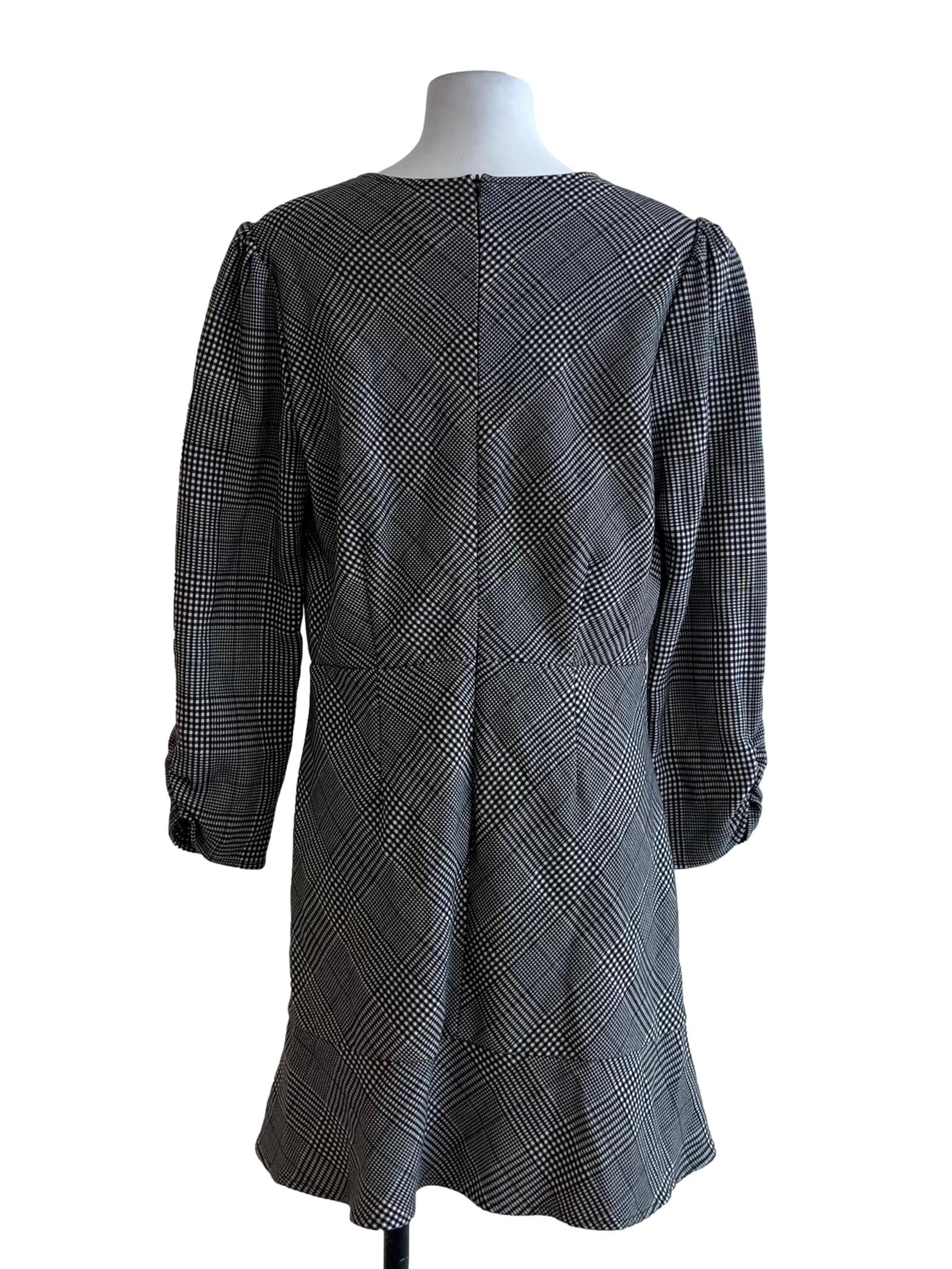 Black Tattersall Empire Dress