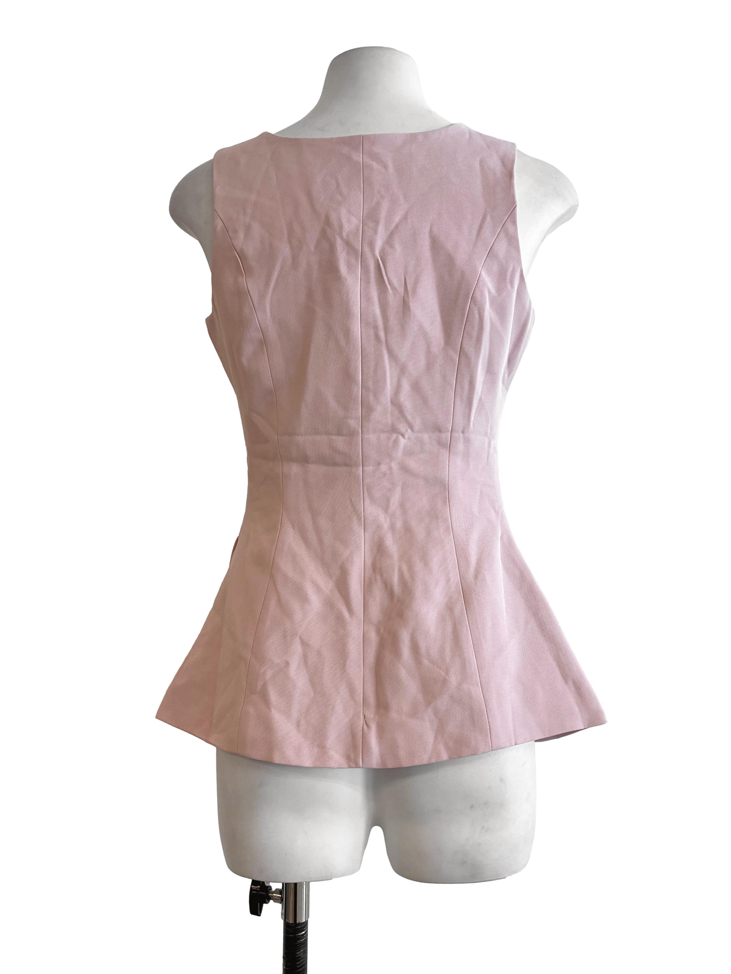 Rose Pink Scoop Vest