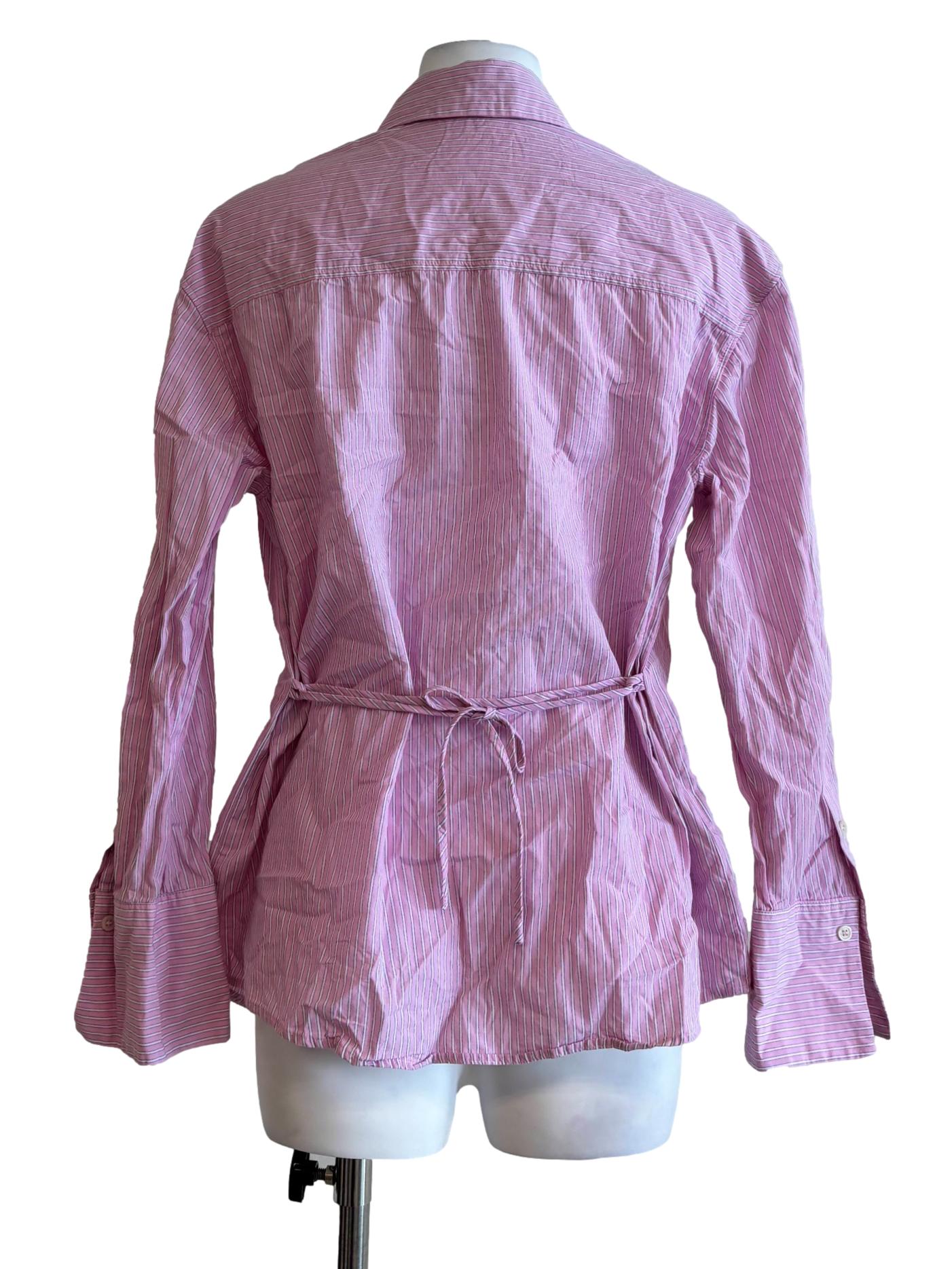 Light Pink Striped Button Shirt