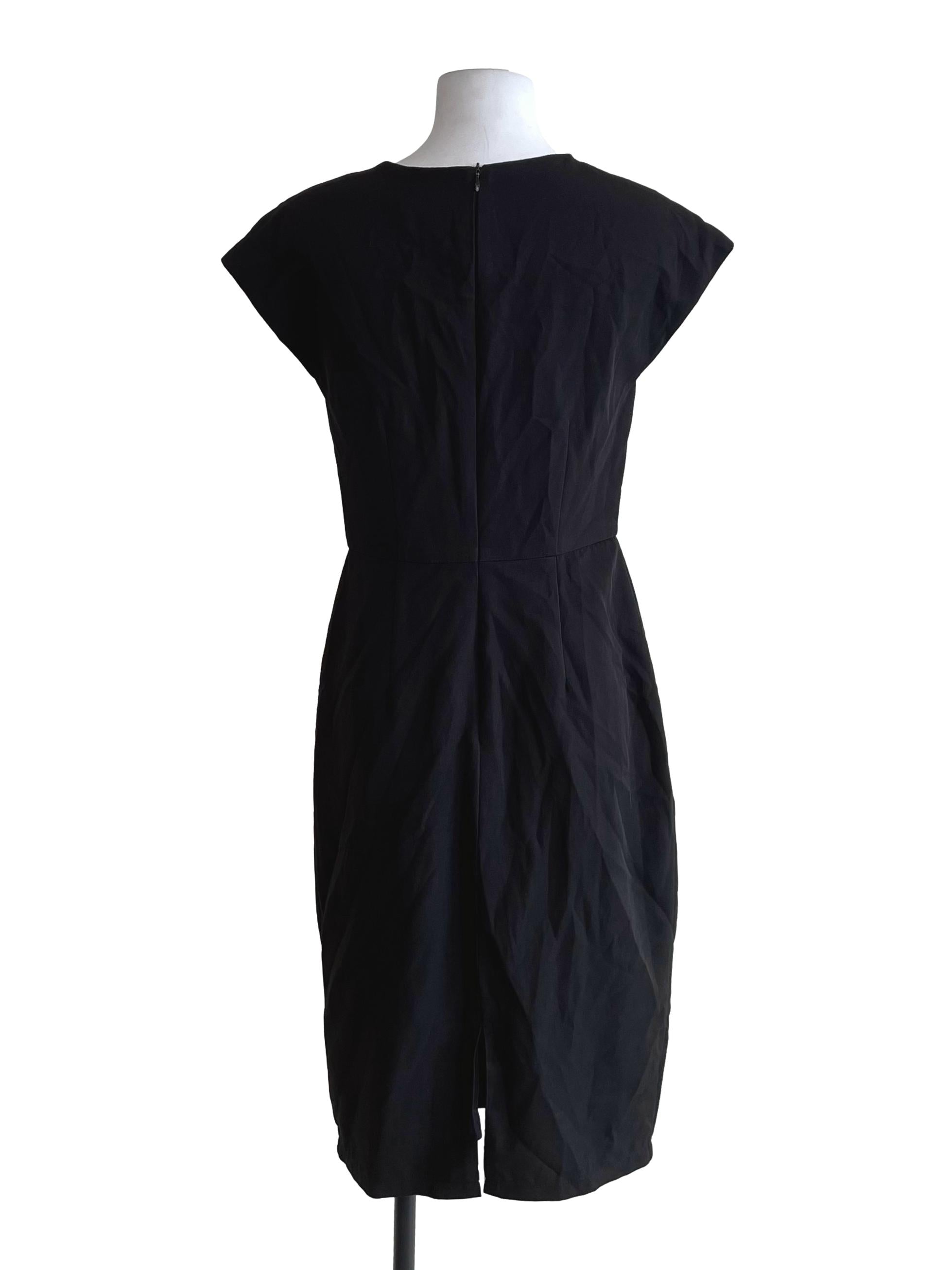 Black Square Neck Slip Dress