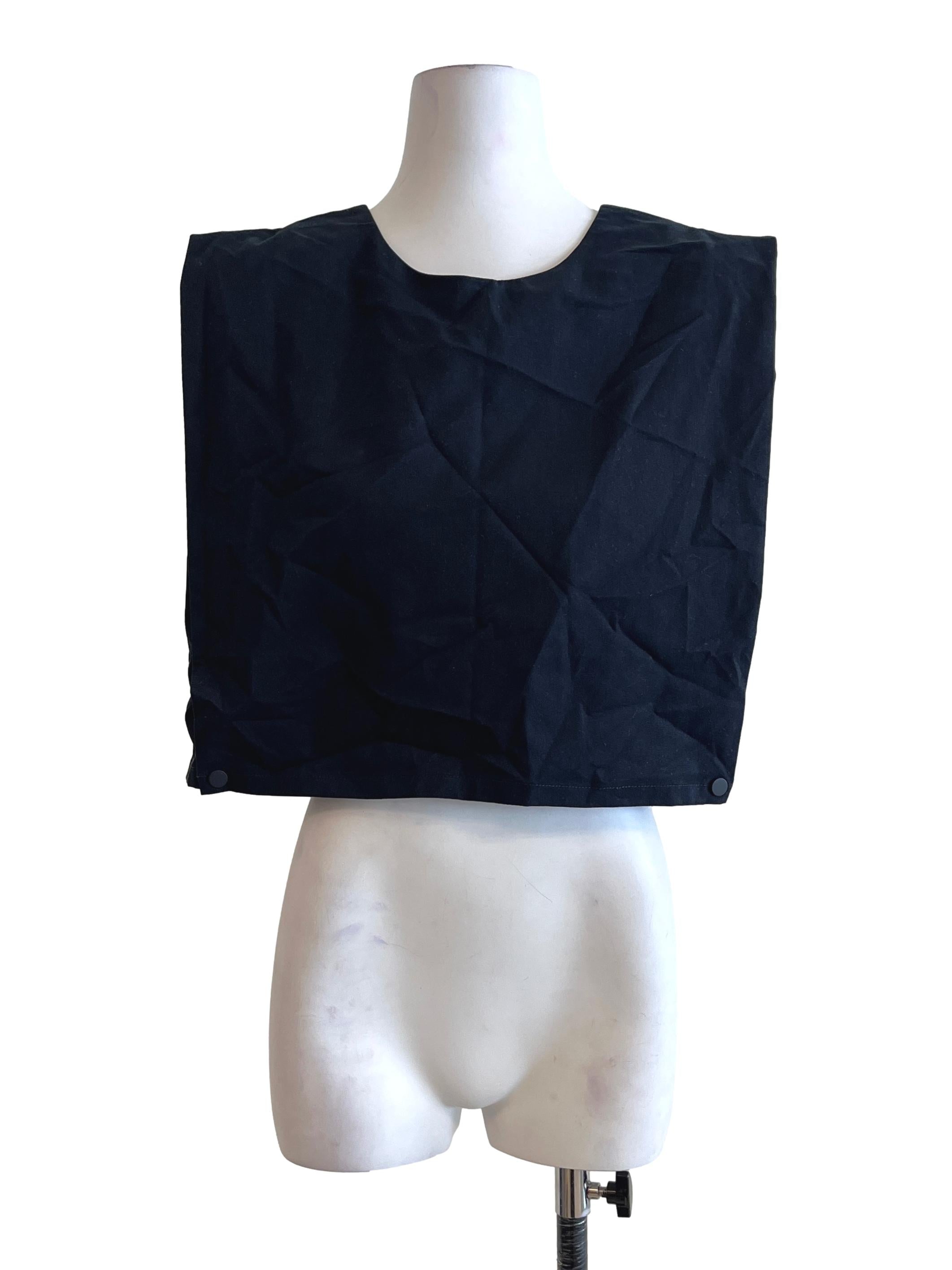 Pitch Black Halter Sleeveless Crop Top LB
