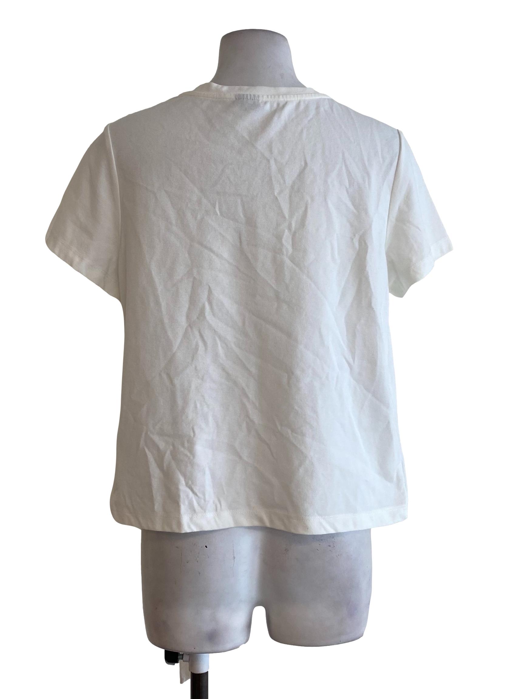White Buckled Tee