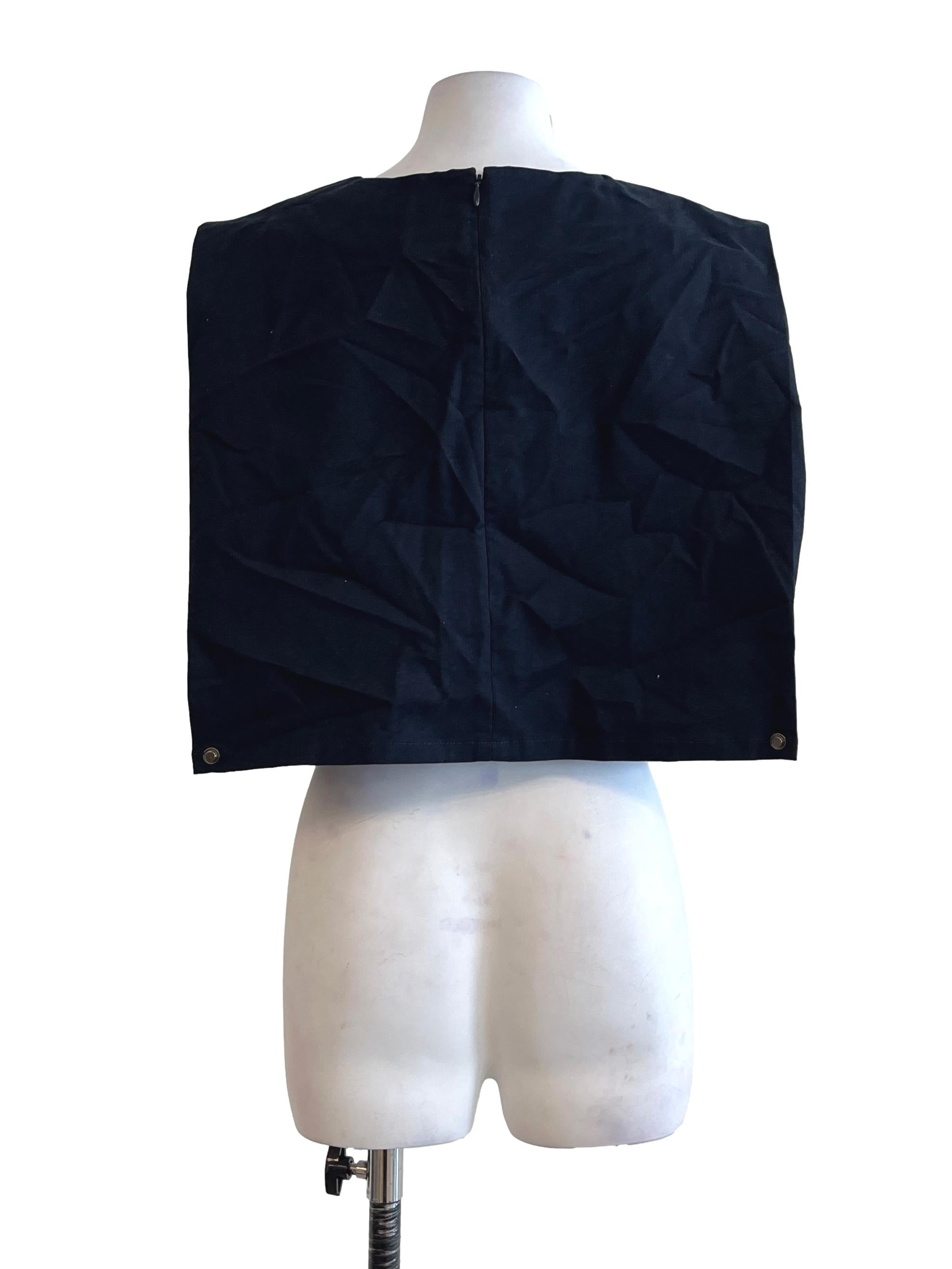 Pitch Black Halter Sleeveless Crop Top LB