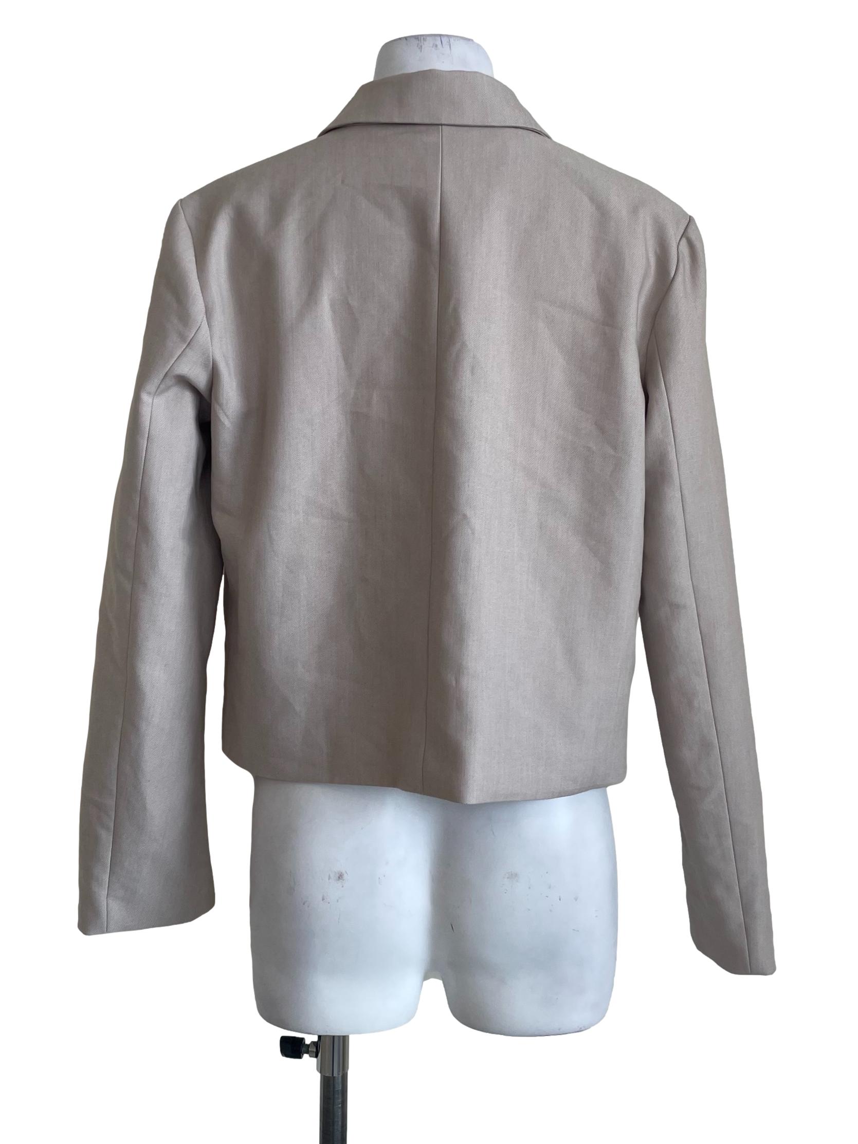 Beige Cropped Blazer