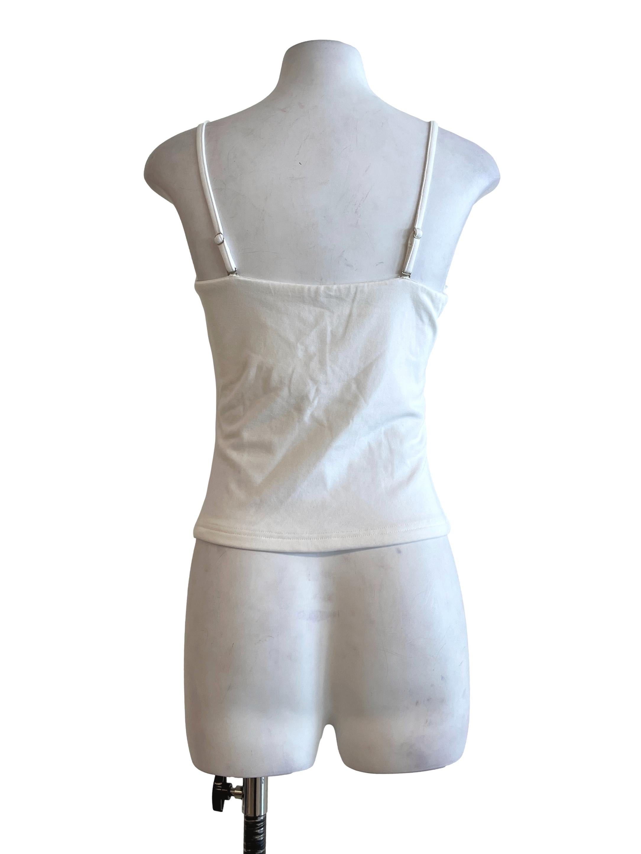 Pearl White Spaghetti Tank Top