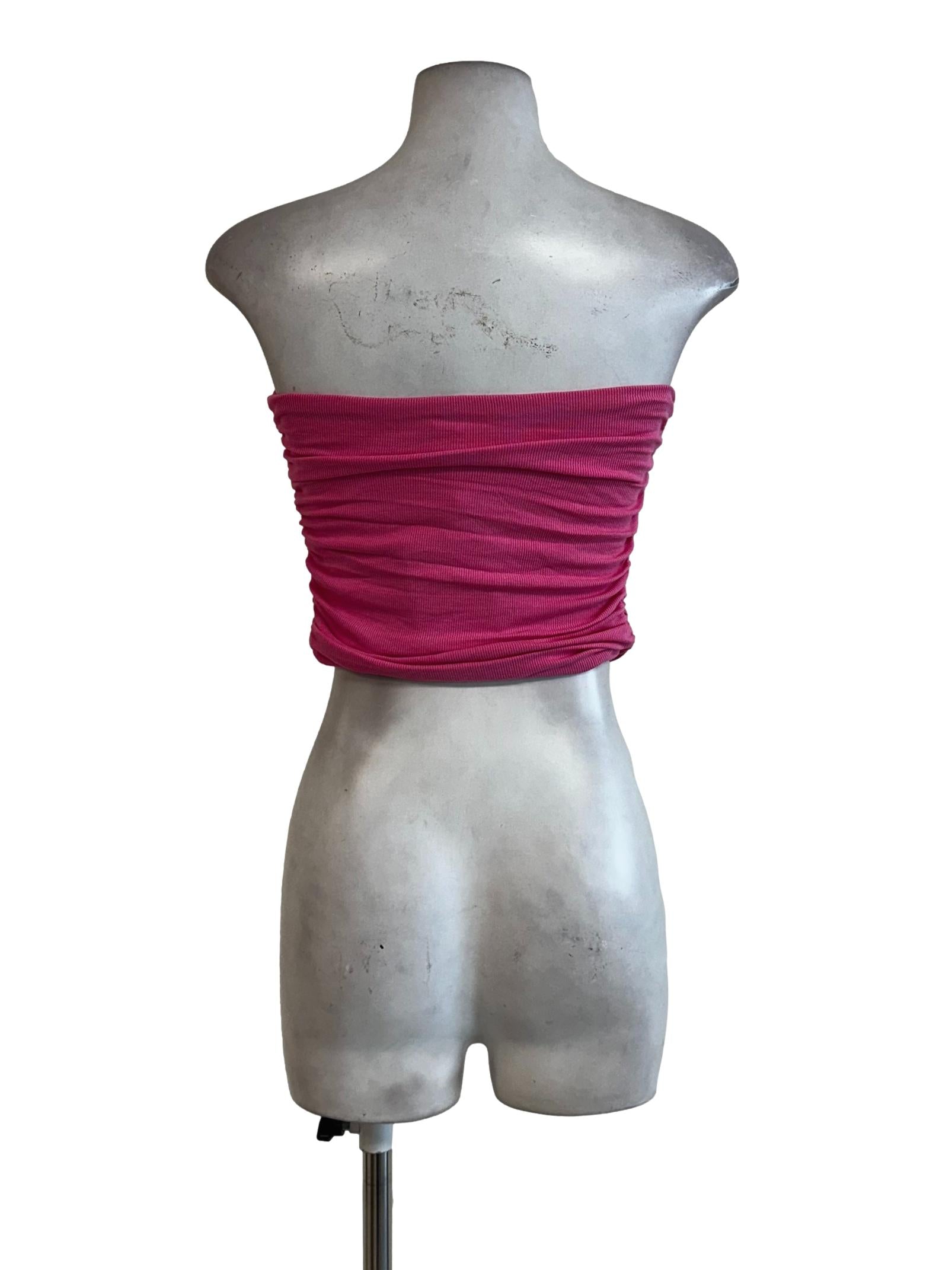 Neon Pink Padded Sleeveless Top