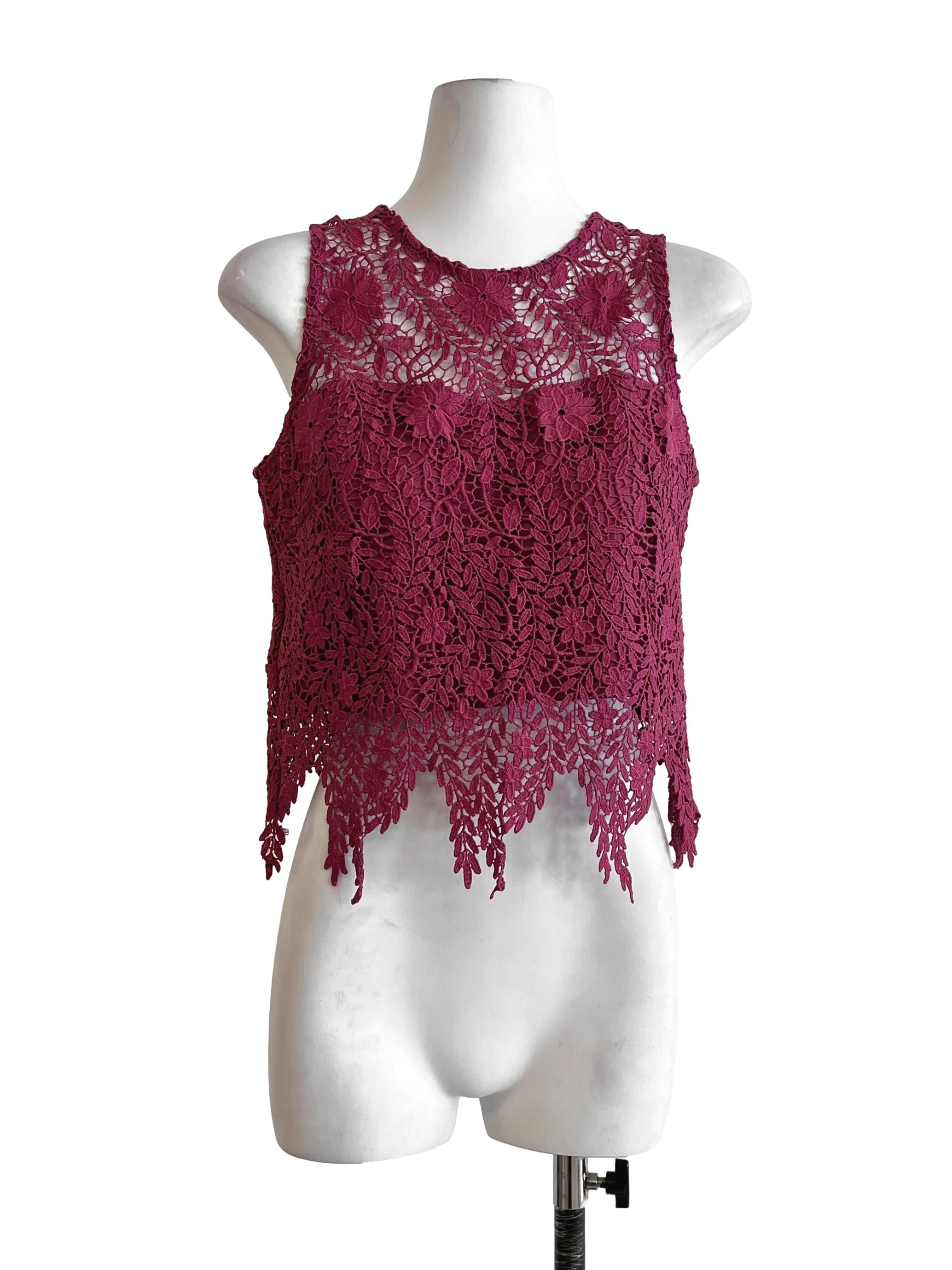 Apple Red Halter Sleeveless Top