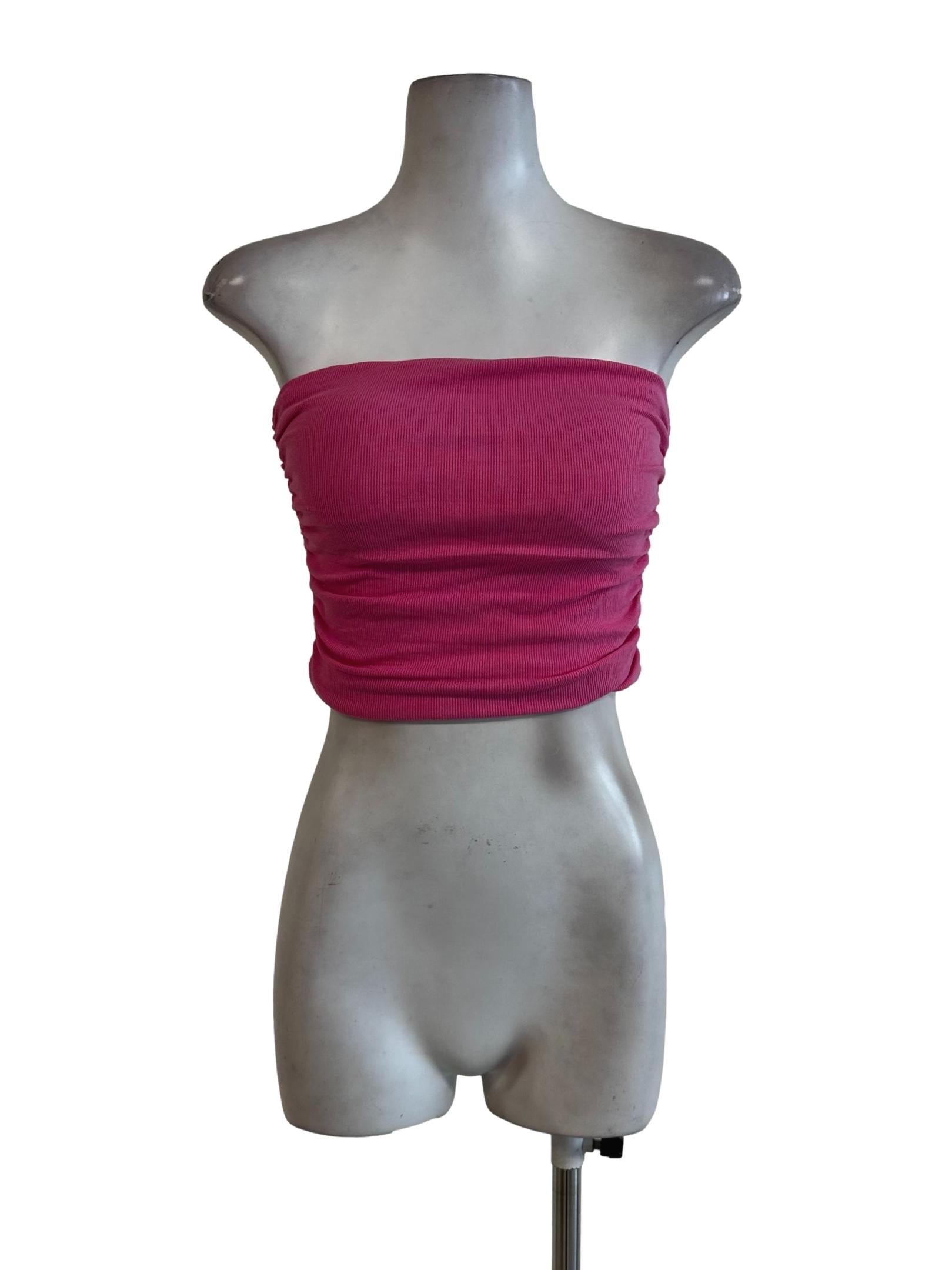 Neon Pink Padded Sleeveless Top