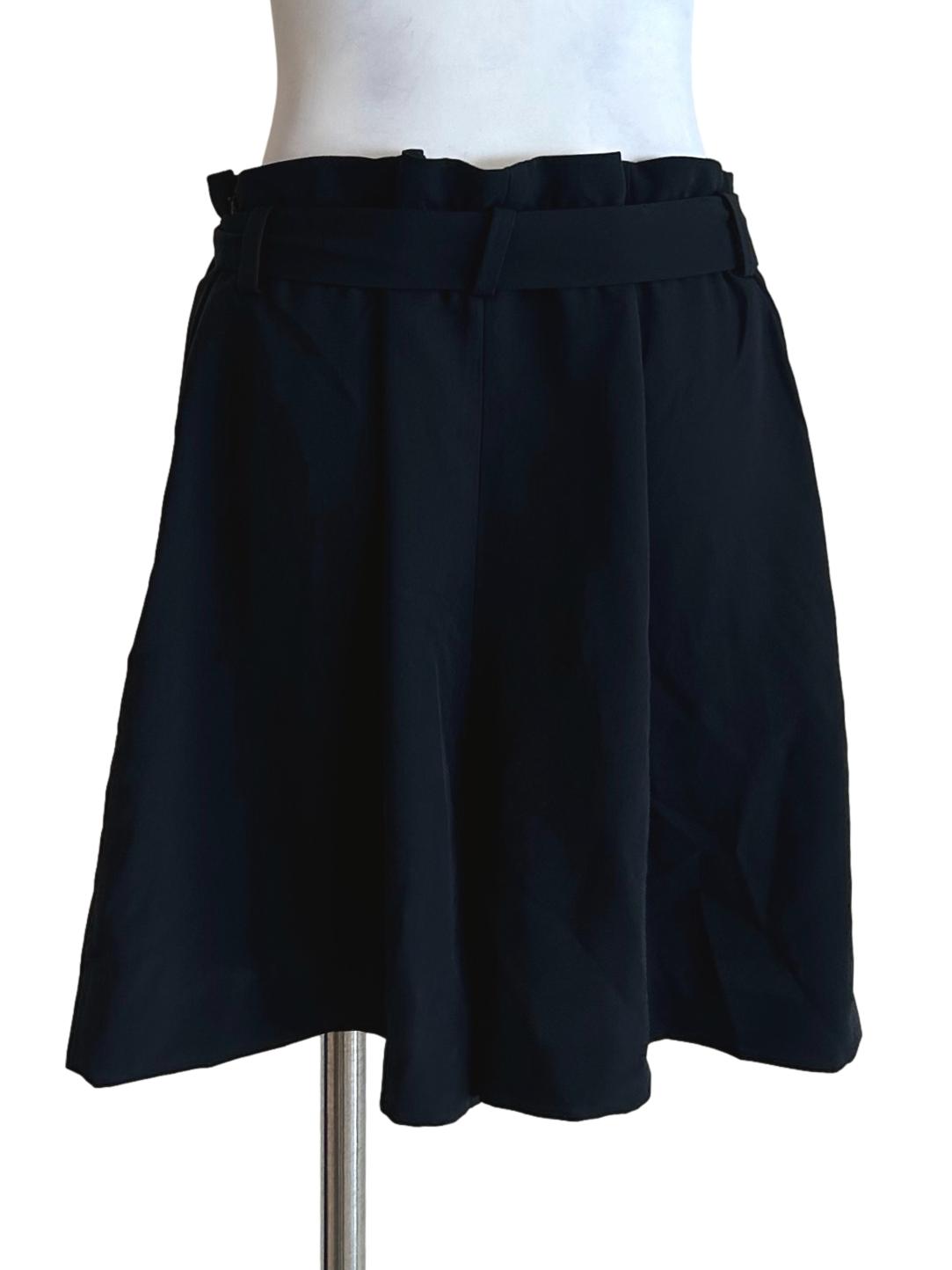 Off Black Belted Shorts