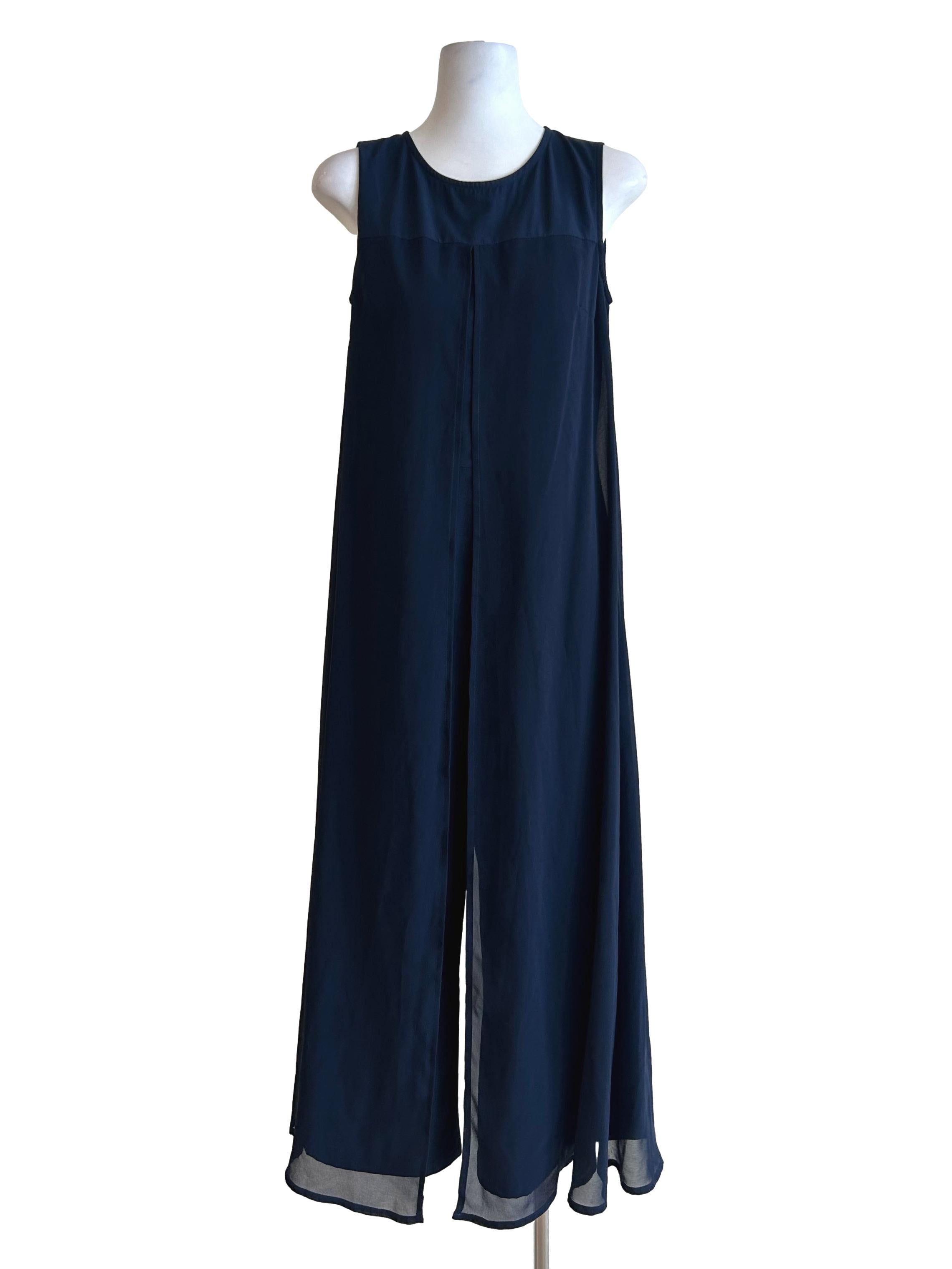 Navy Blue High Neck Jumpsuits
