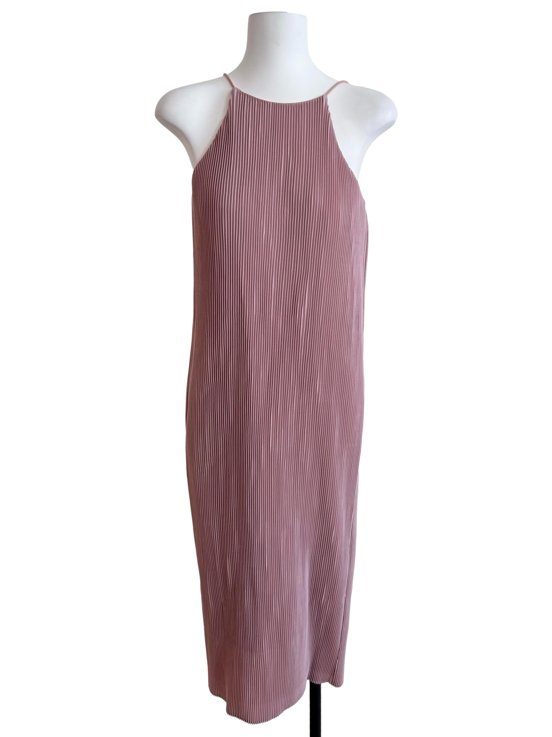 Taffy Pink Pleated Dress