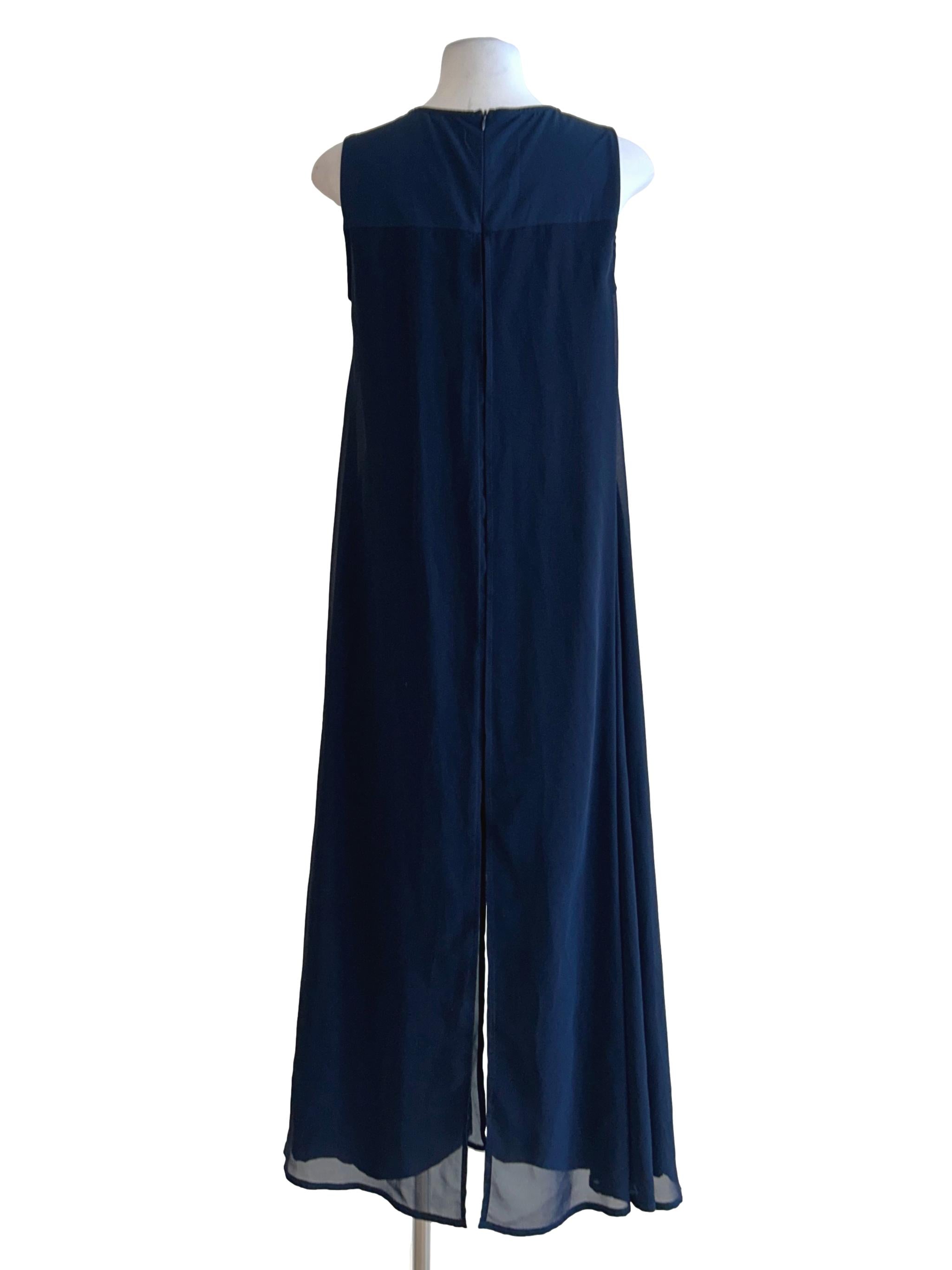 Navy Blue High Neck Jumpsuits