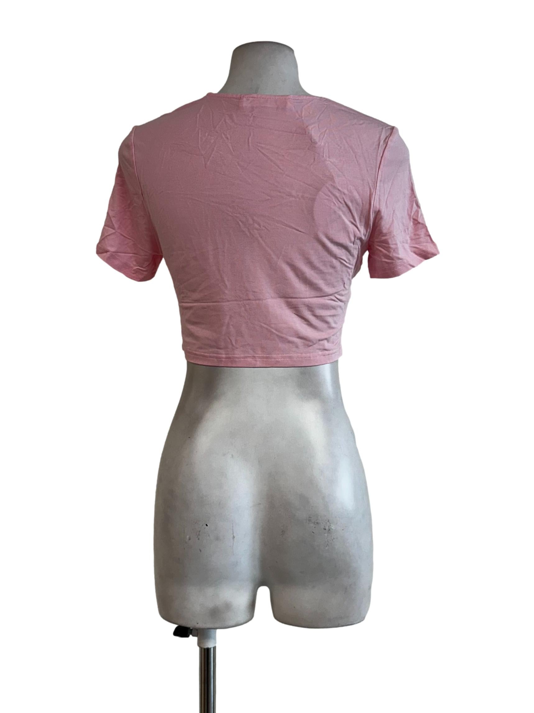 Flamingo Pink Padded Crop Top