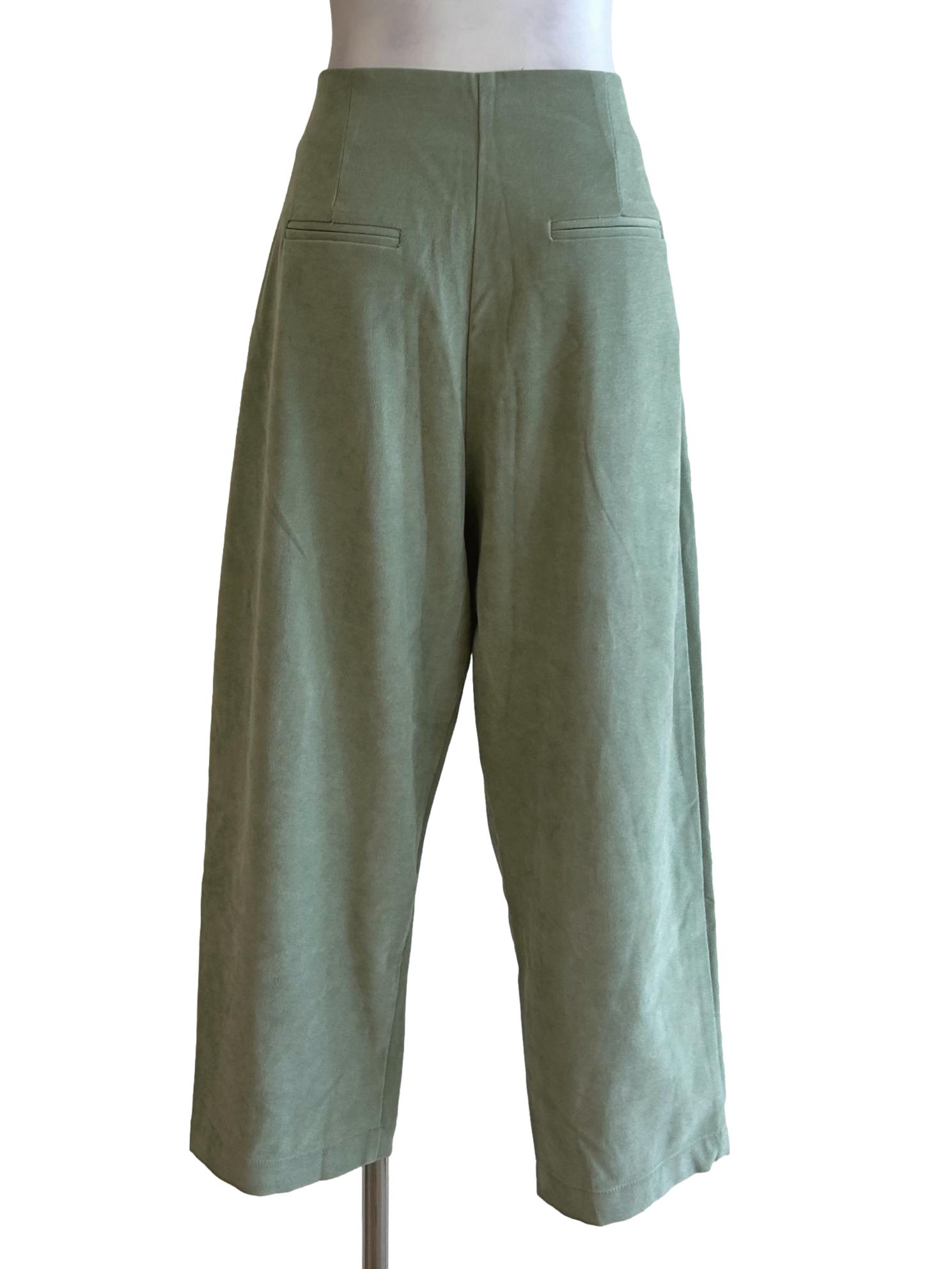Olive Green High Waist Pants TEM