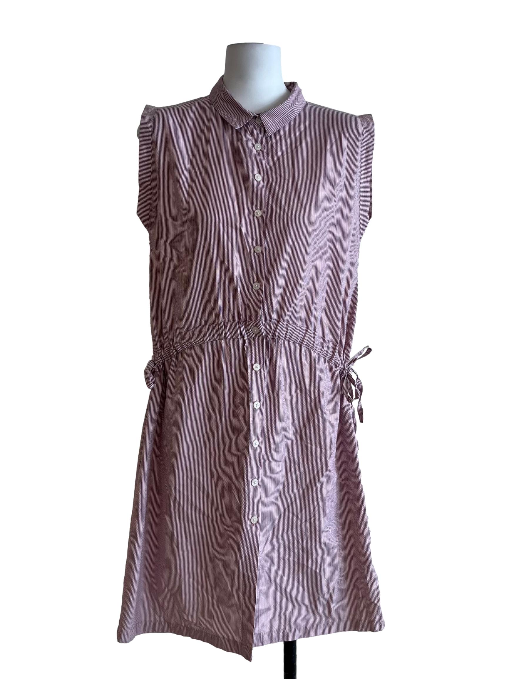 Lilac Purple Wing Collar A-Line Dress