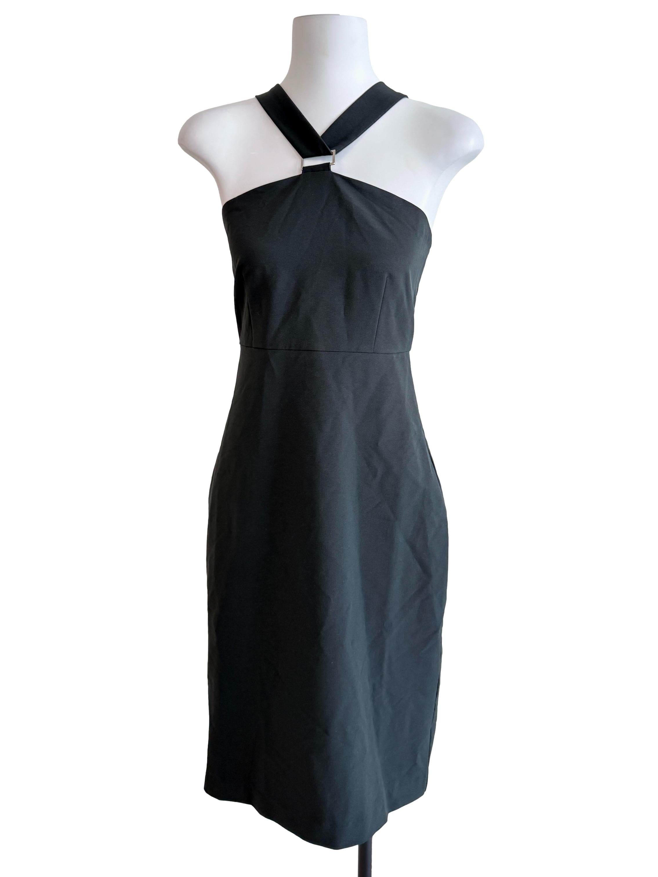 Pebble Grey Halter Neck Dress