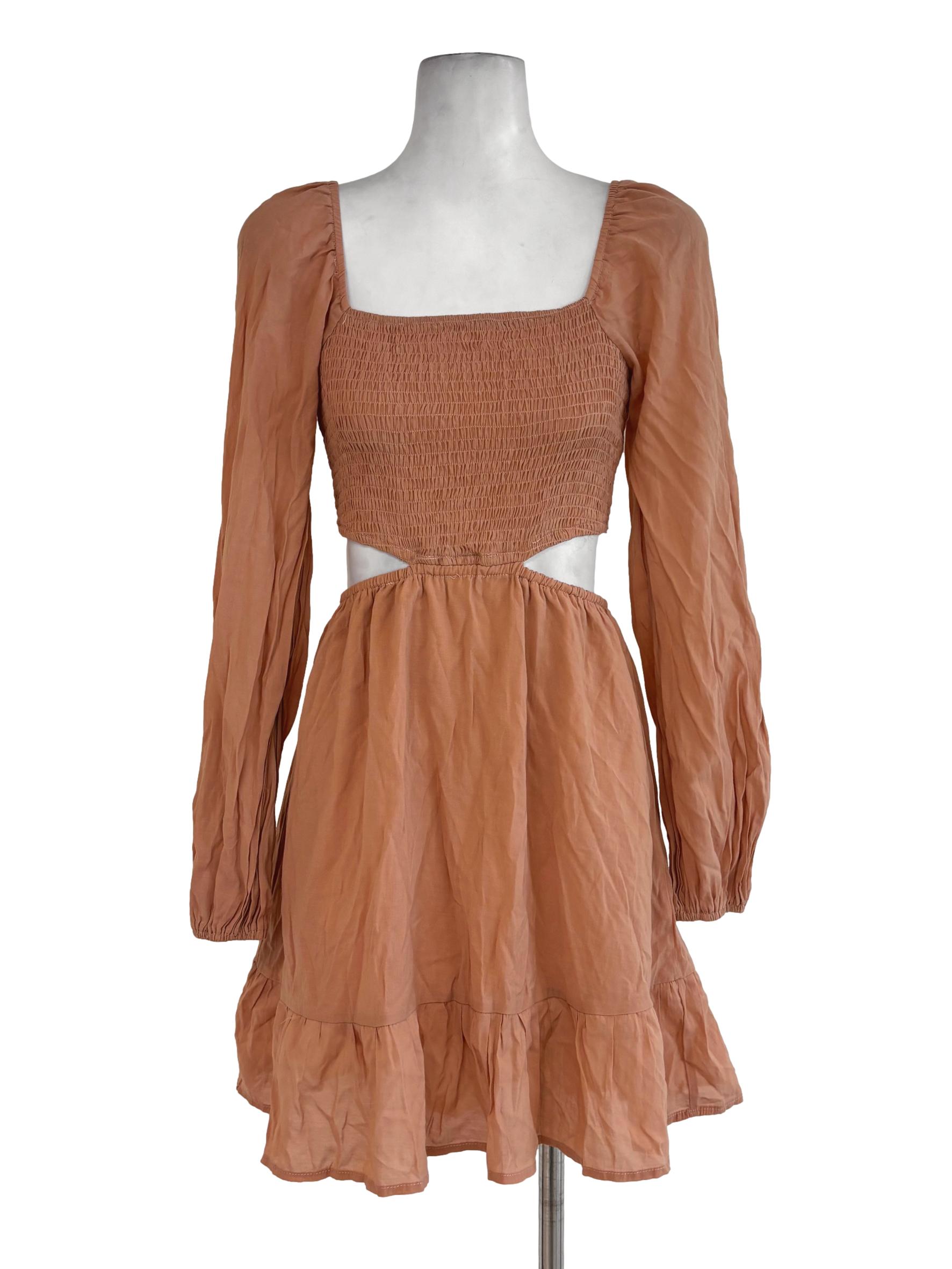 Light Orange Backless Dress