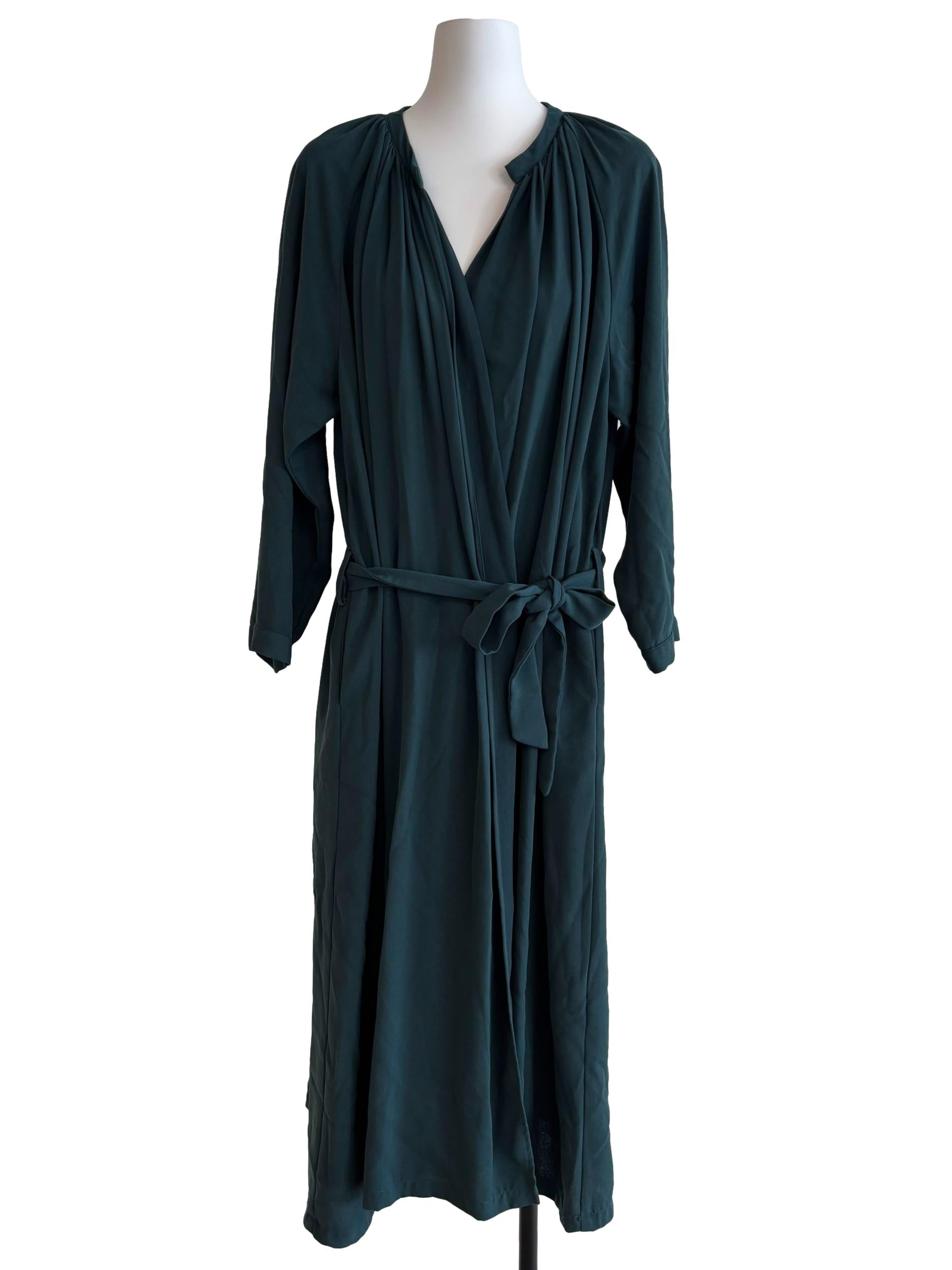 Teal Green Wrap Maxi Dress