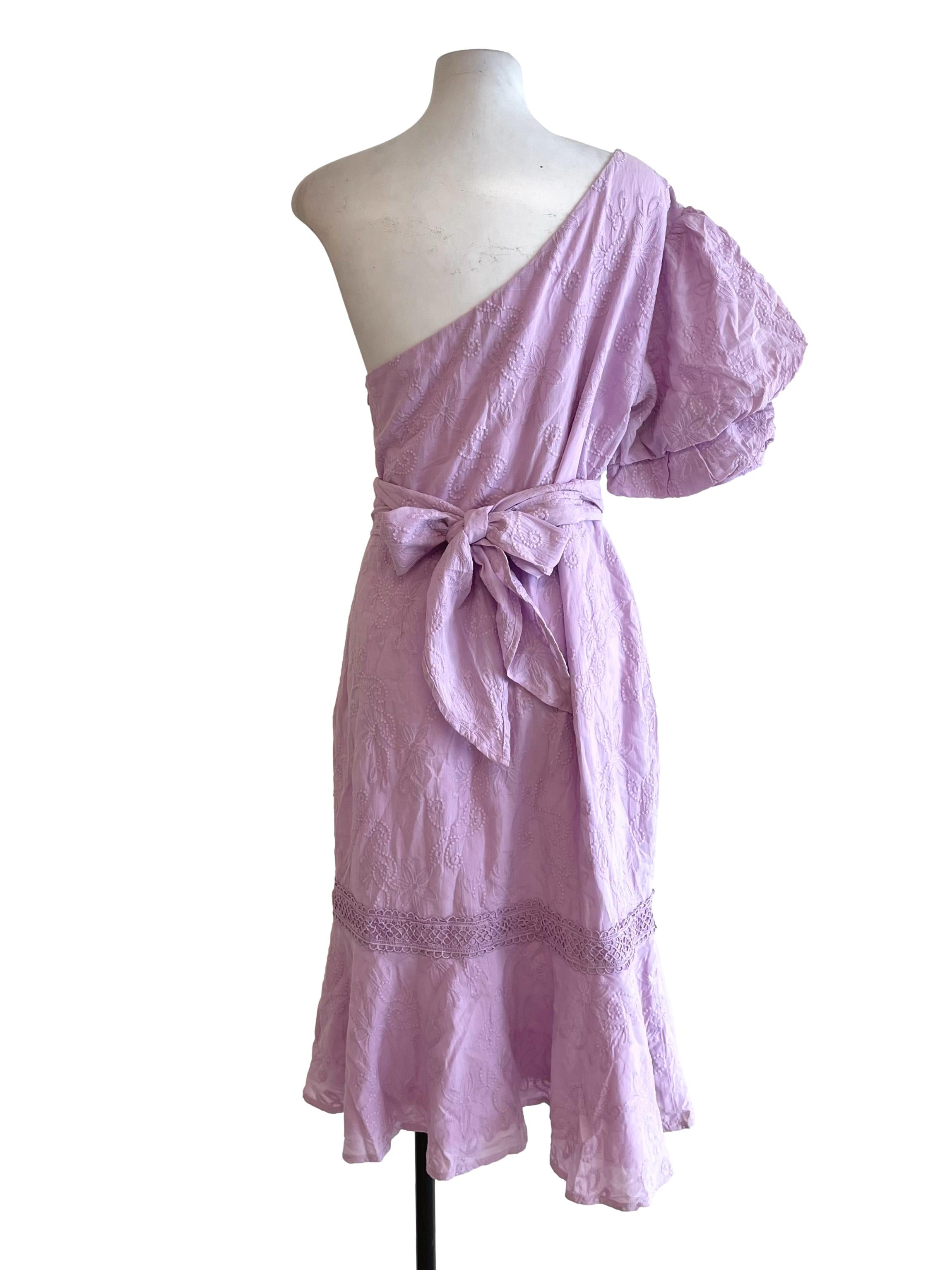 Lavender Floral Single Sleeve Dress TCL