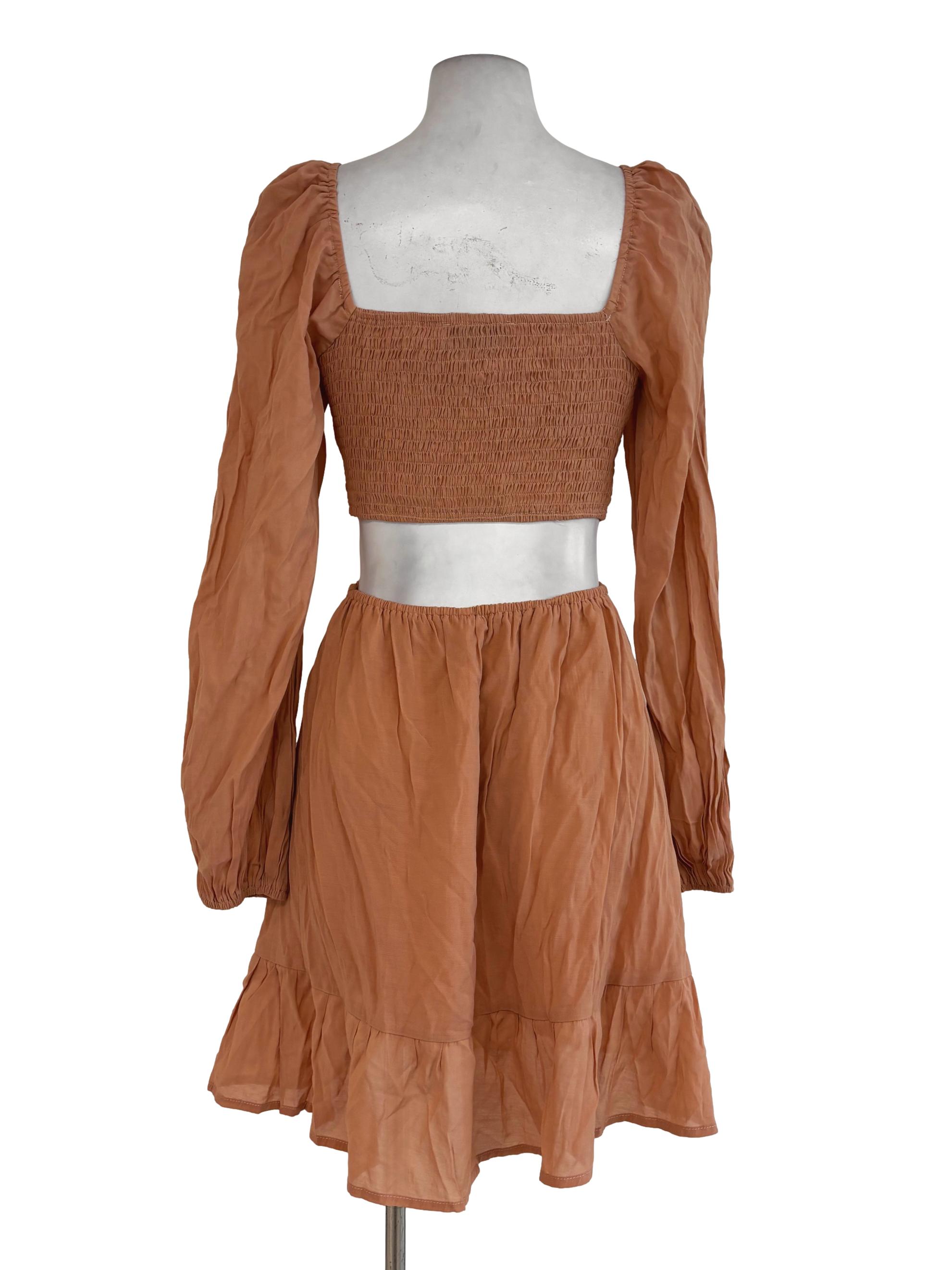 Light Orange Backless Dress