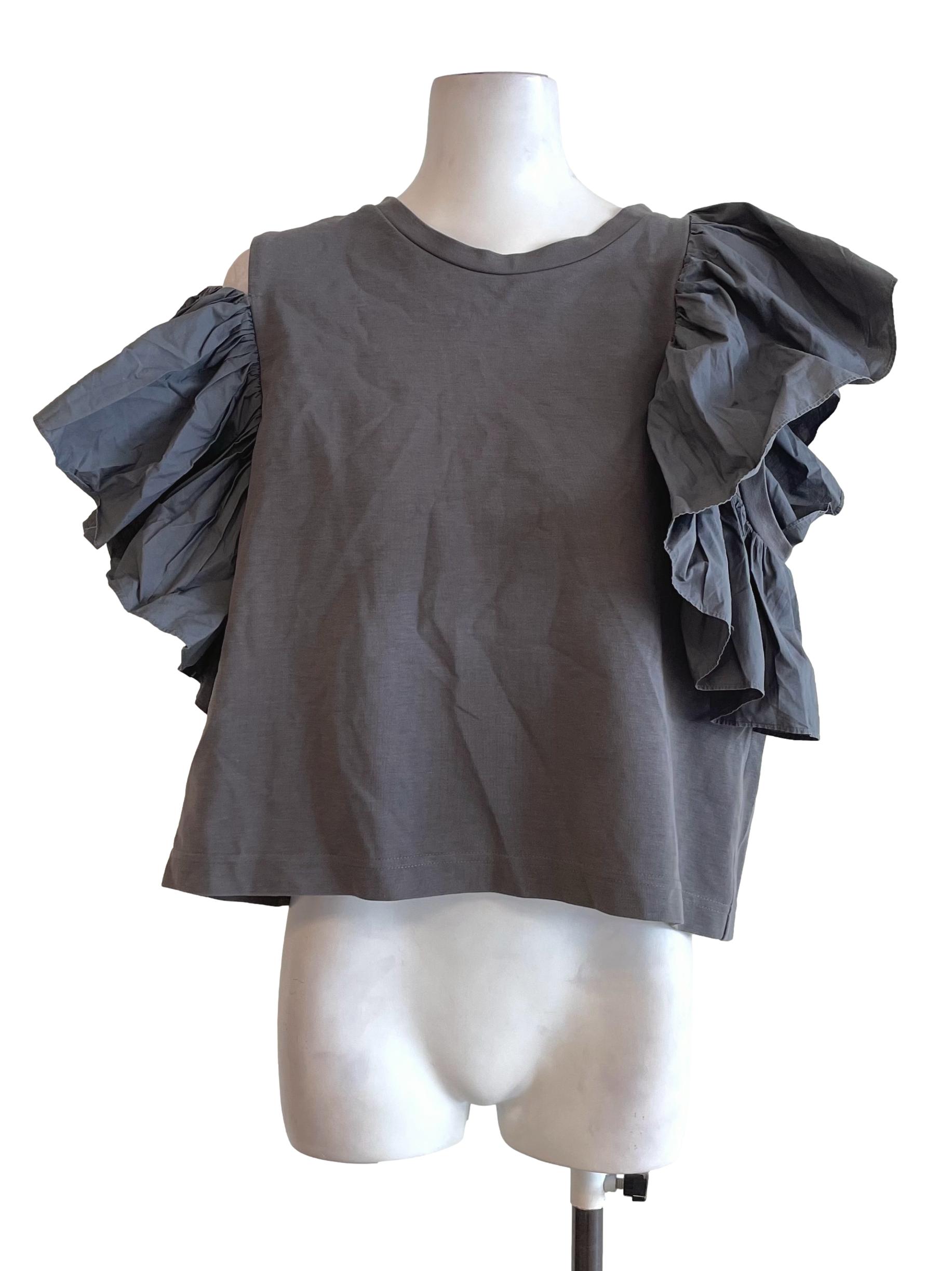 Ash Butterfly Sleeves Boxy Top