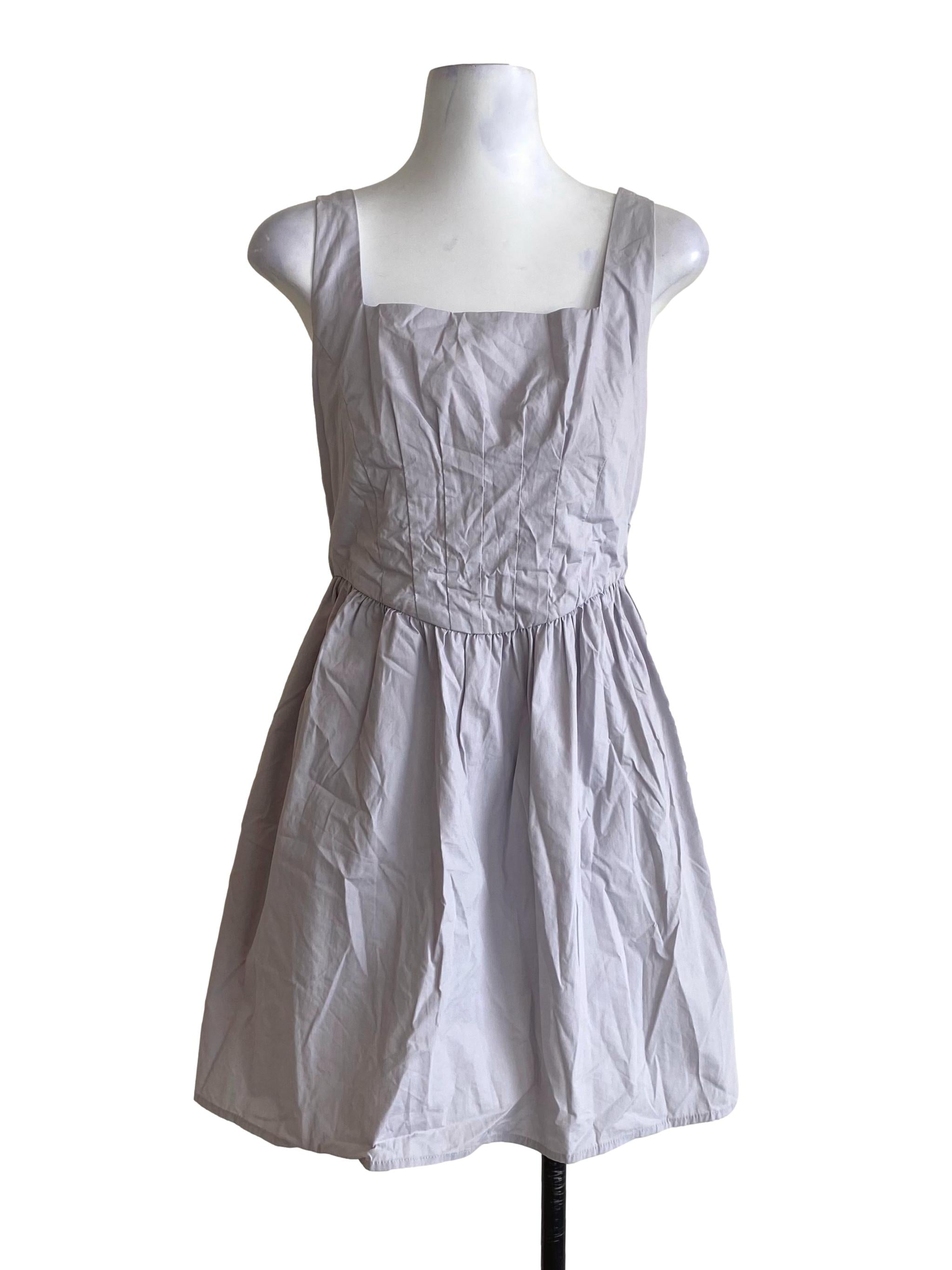 Light Soft Purple Pleated Apron Skort Dress TCL