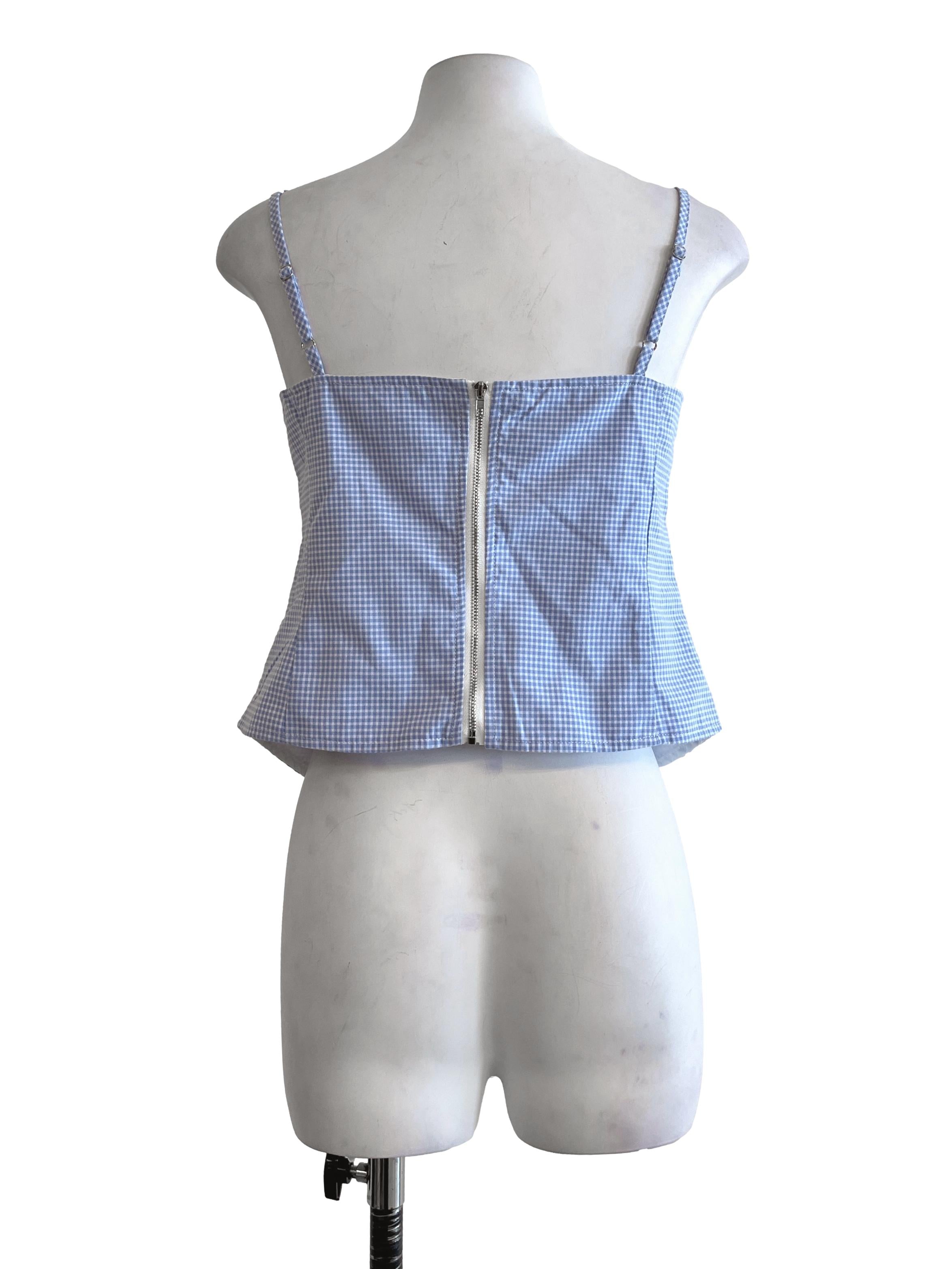 Arctic Blue Spaghetti  Sleeveless Top