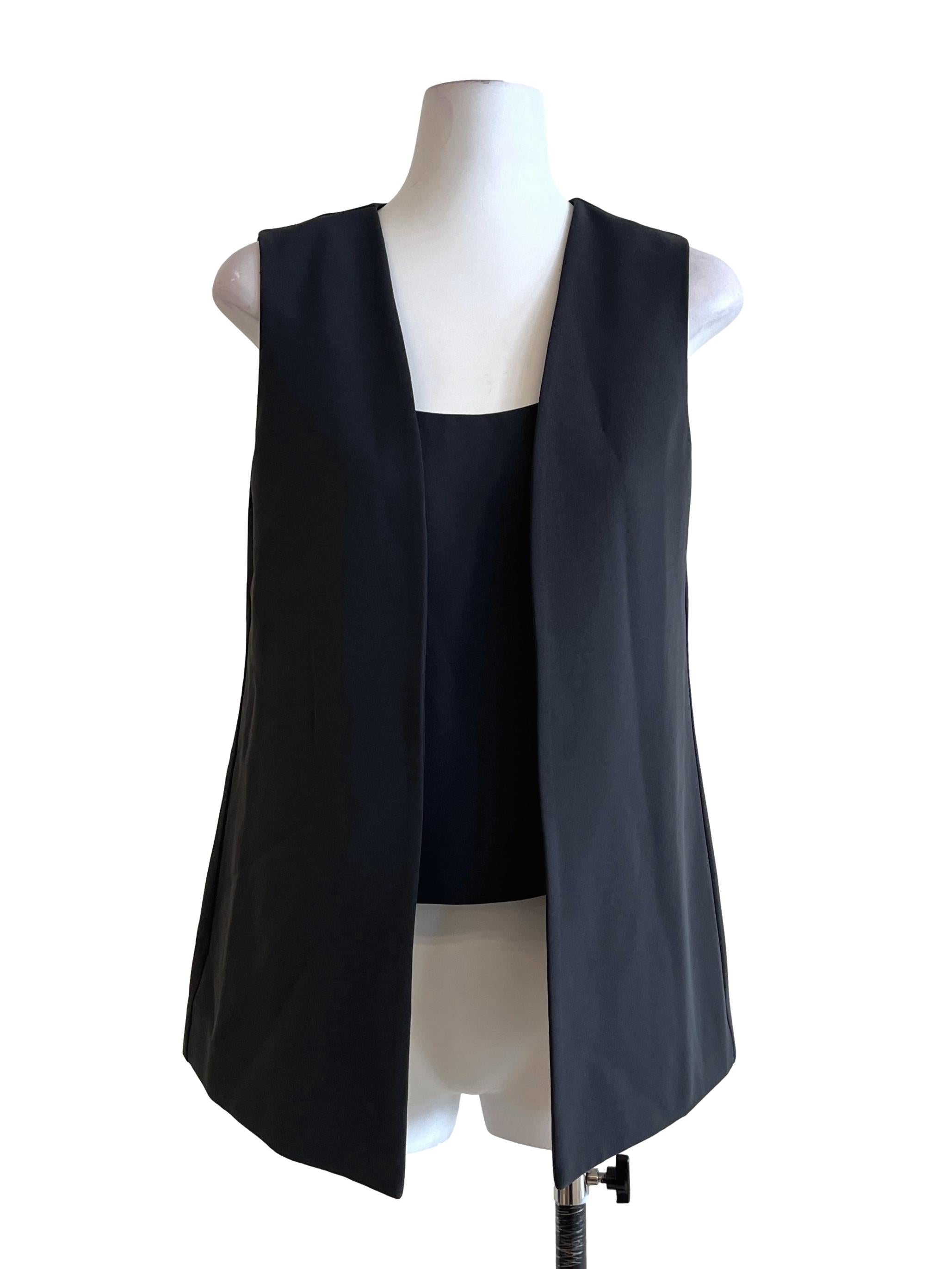 Charcoal Grey Scoop Sleeveless Top LB
