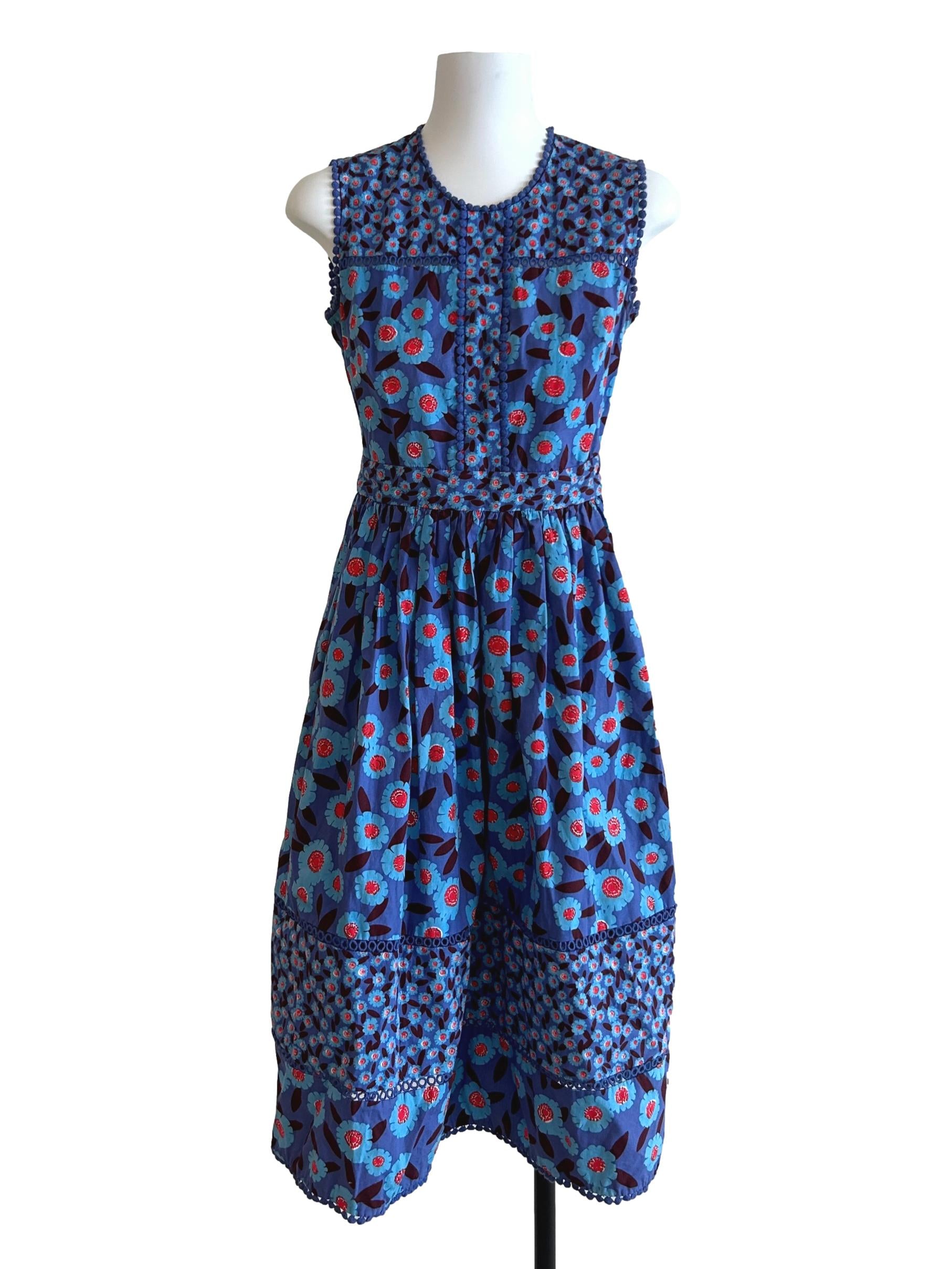 Purple Blue Floral Dress