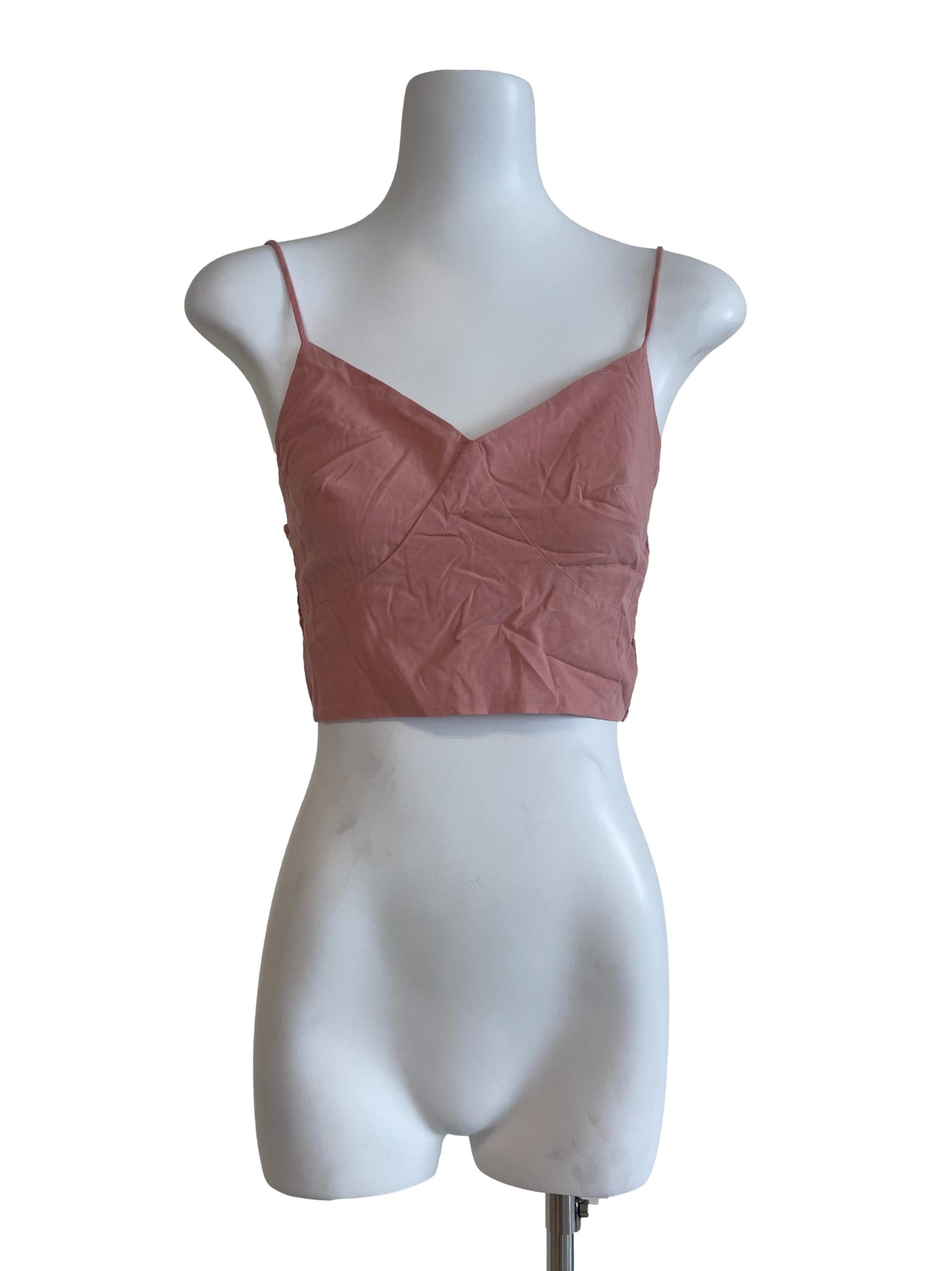 Pink Plain Belly Top