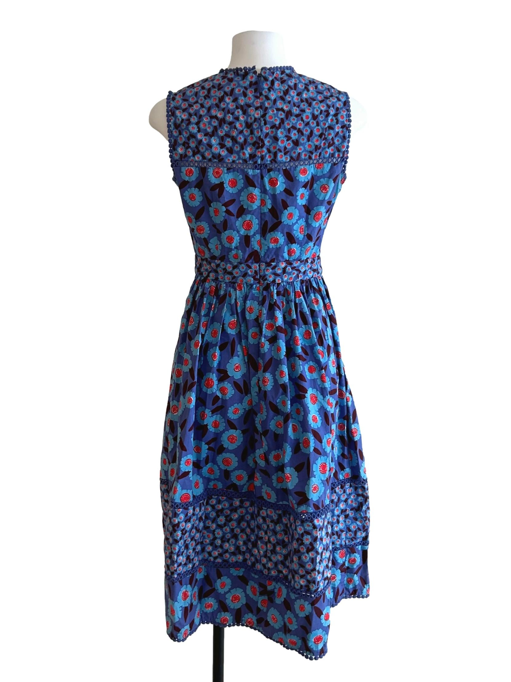 Purple Blue Floral Dress