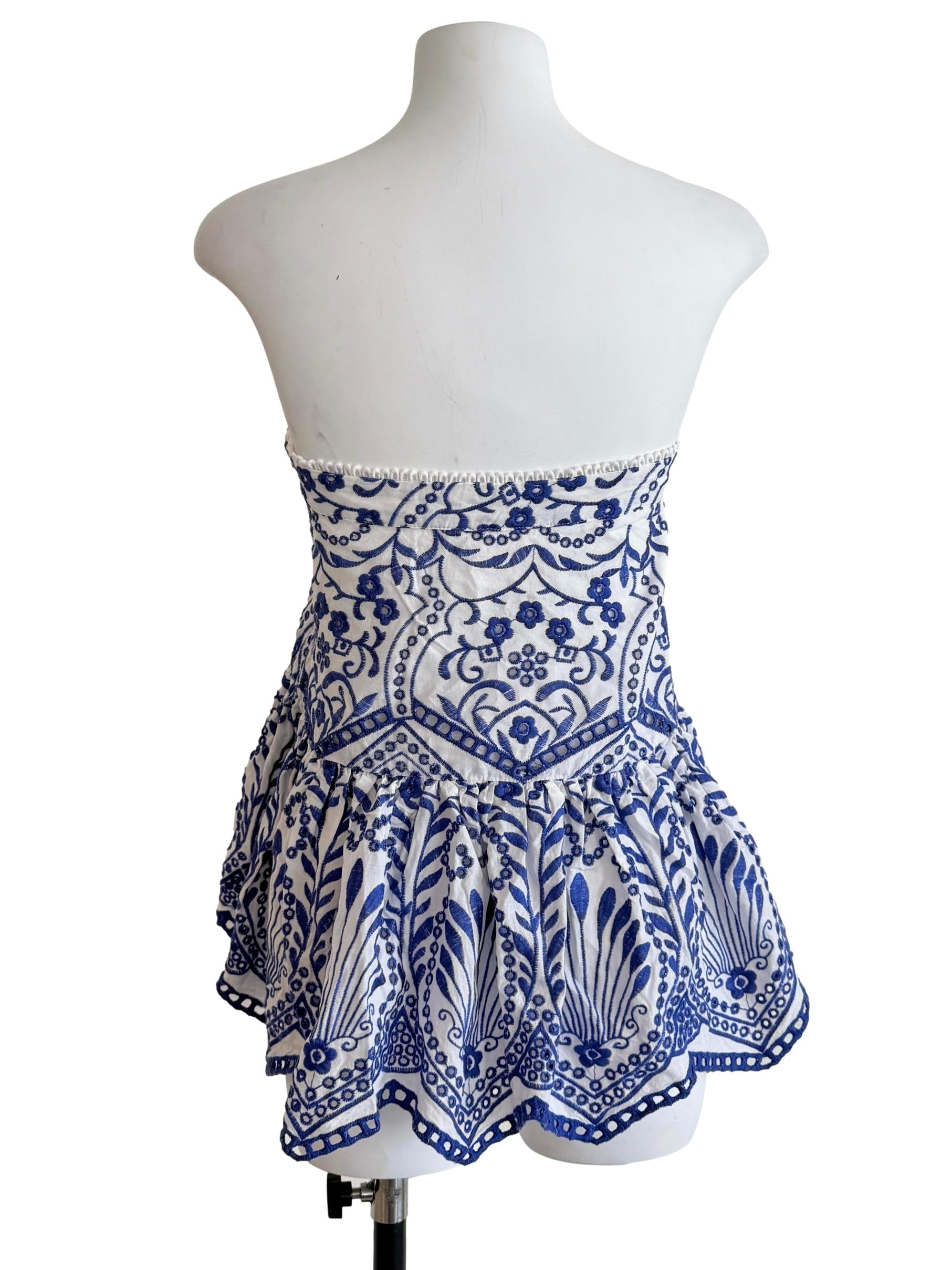 Blue Flower Printed Top