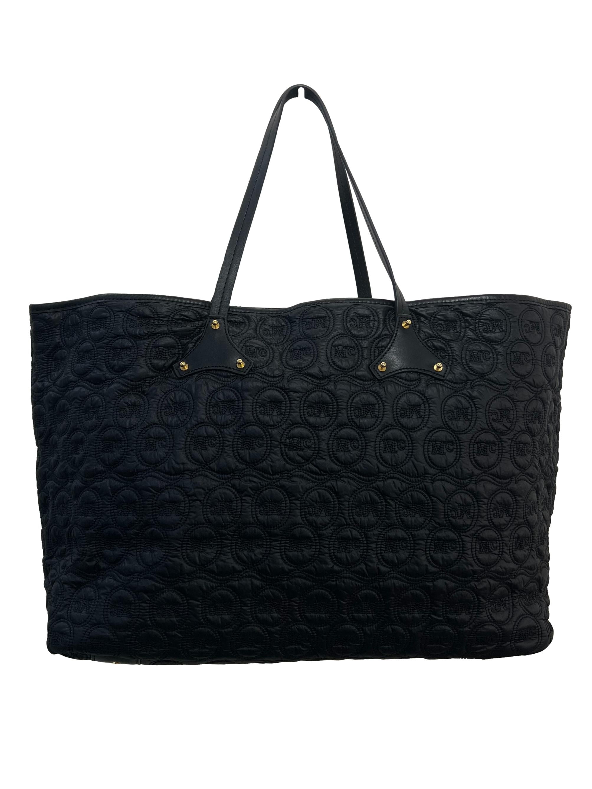 Black Leather Large Shoulder Bag CSN