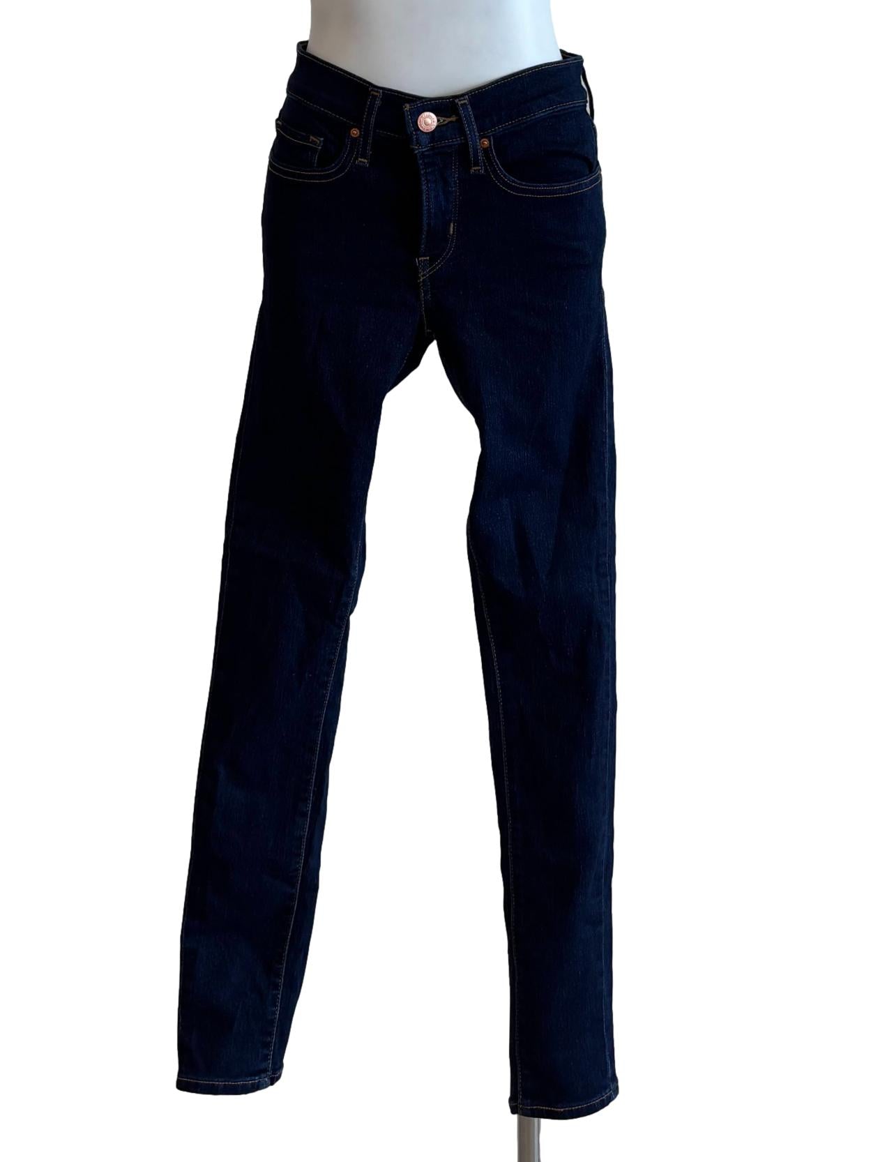 Dark Blue Low Rise Skinny Jeans