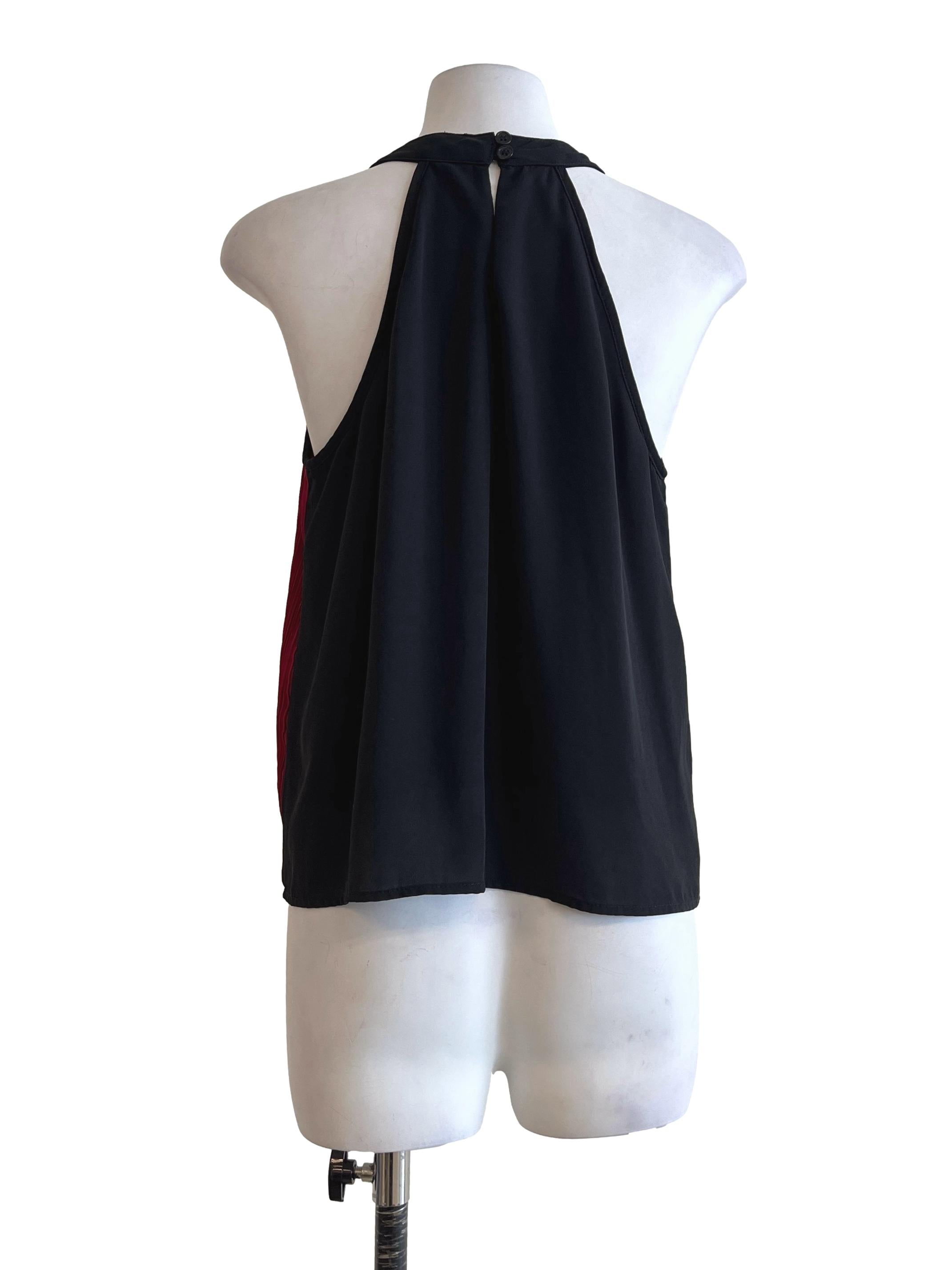 Lipstick Red Halter Sleeveless Top TCL