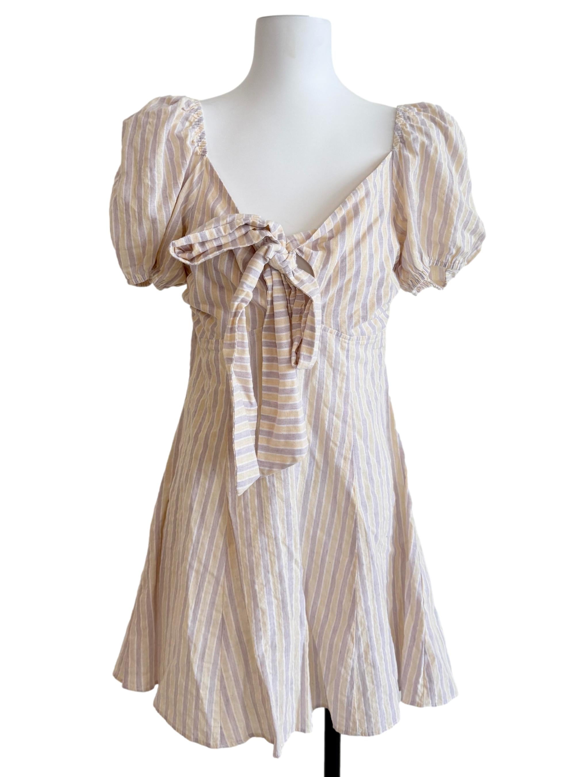 Yellow & Purple Stripe Dress