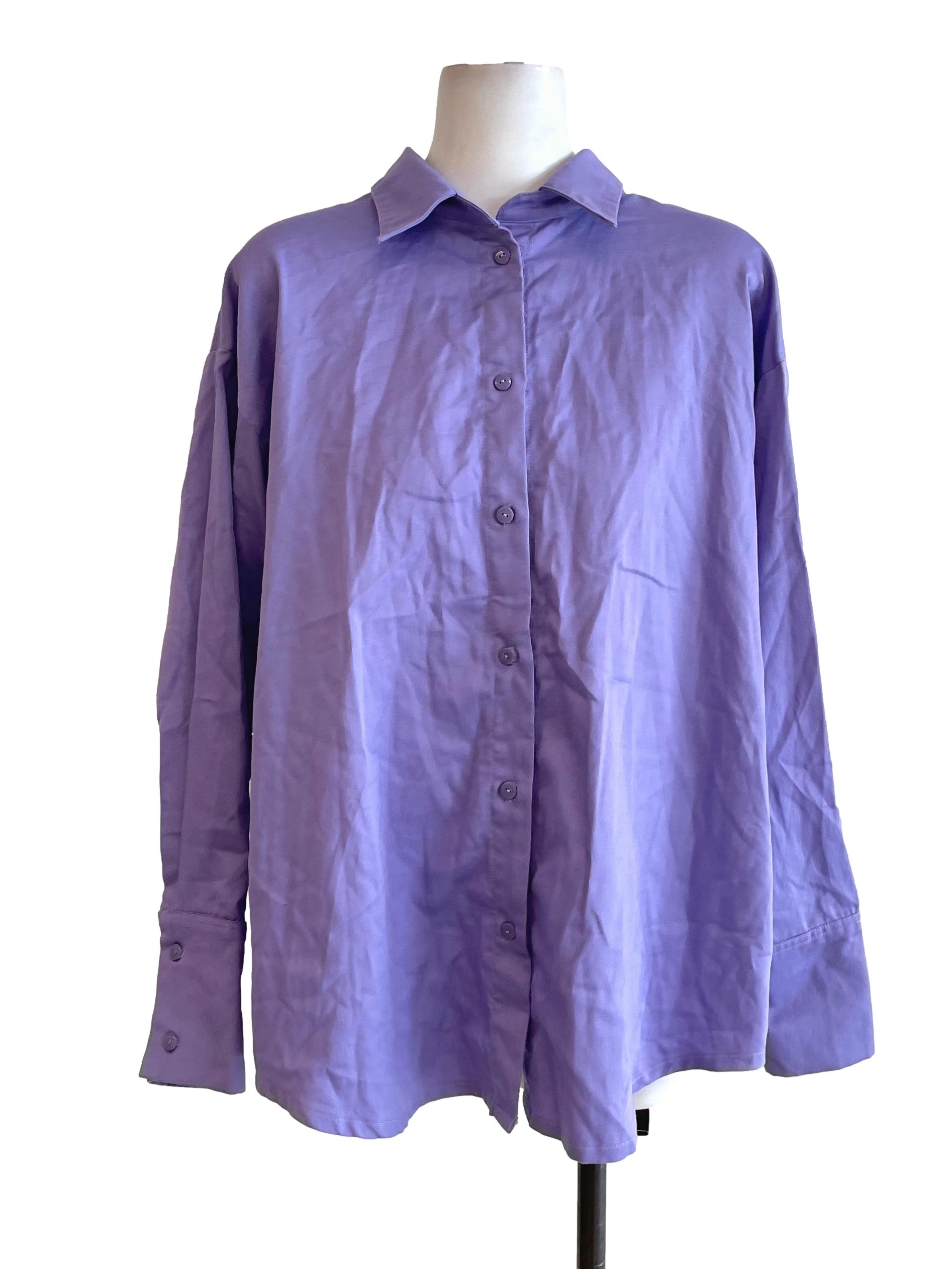 Cool Purple Oversized Blouse
