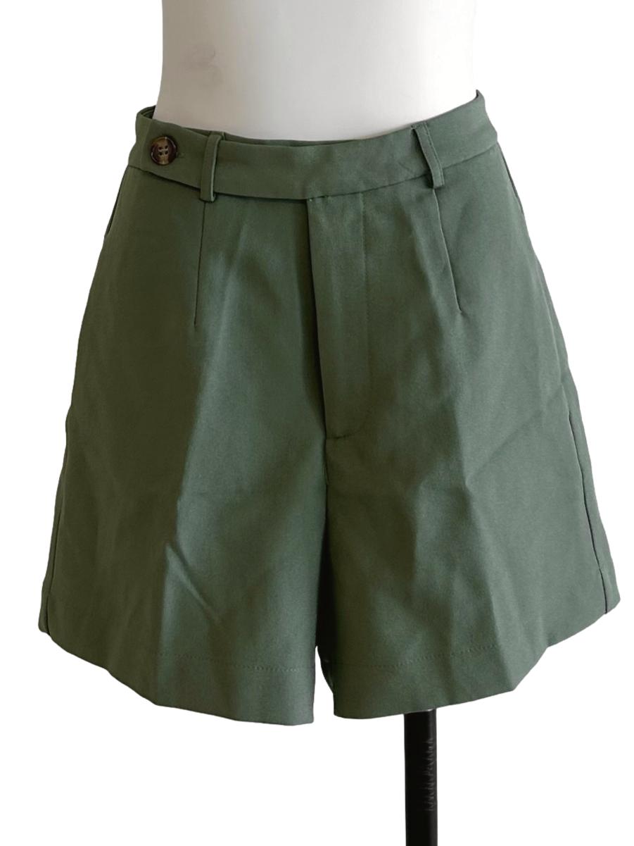 Olive Green A-Line Shorts LB