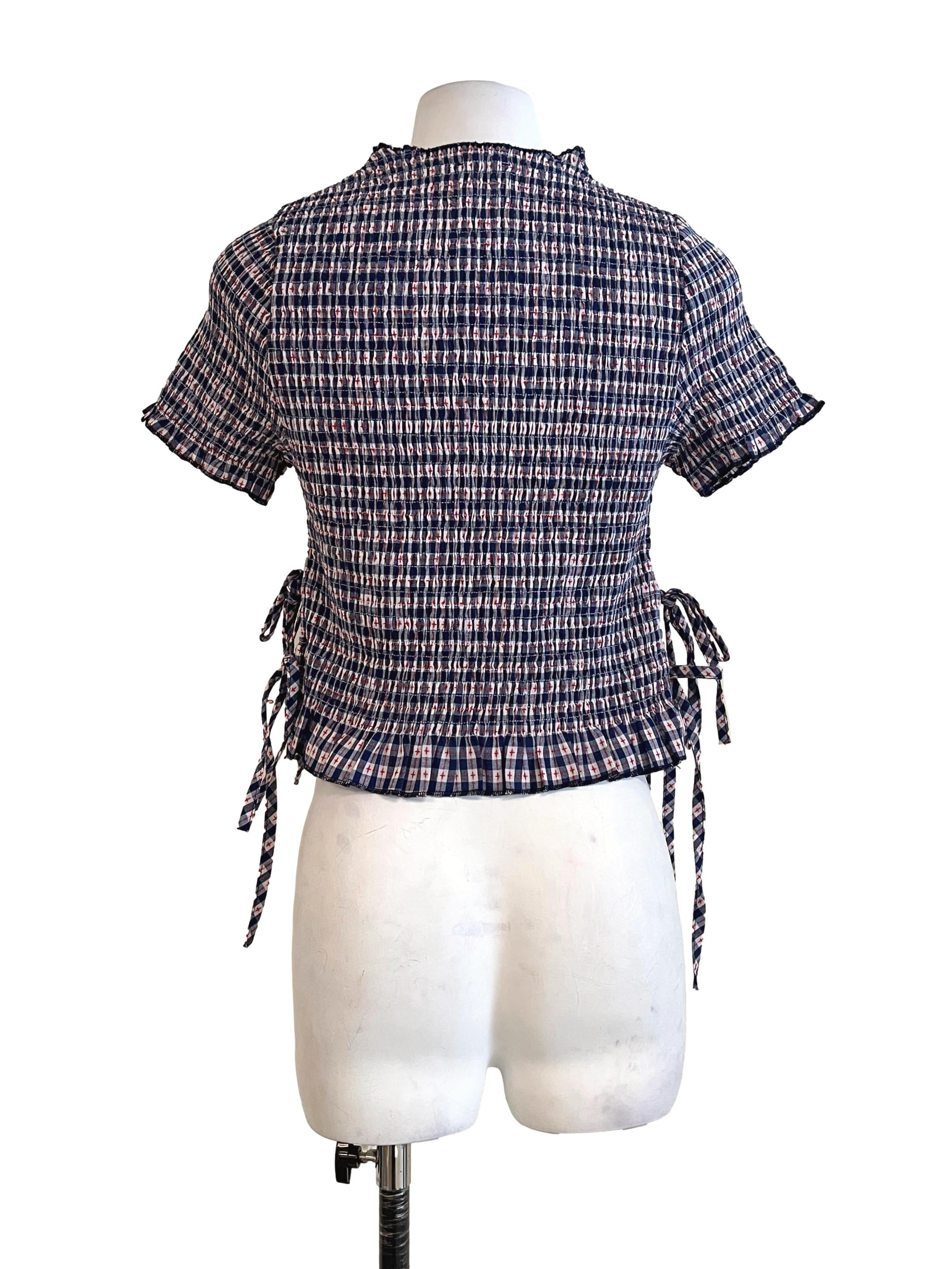 Peacock Blue High Neck Short Sleeve Top