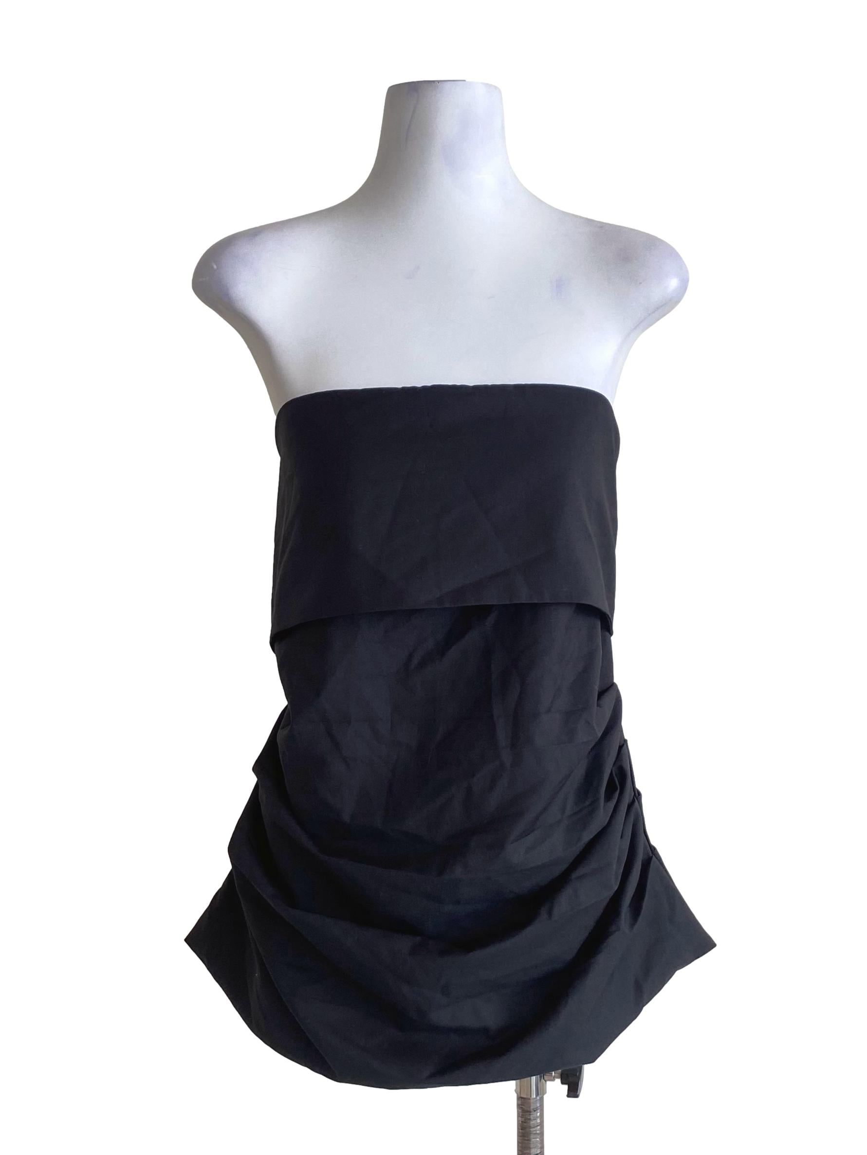 Obsidian Black Strapless Straight Across Dress TEM