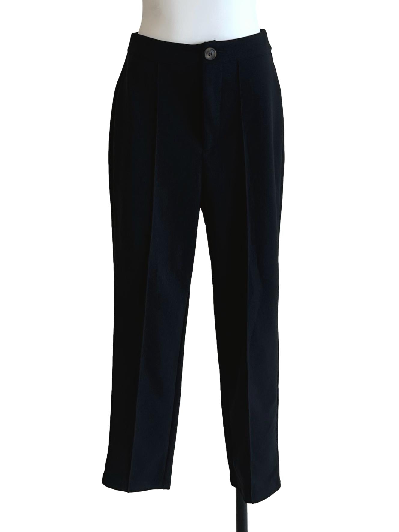 Jet Black Tapered Pants