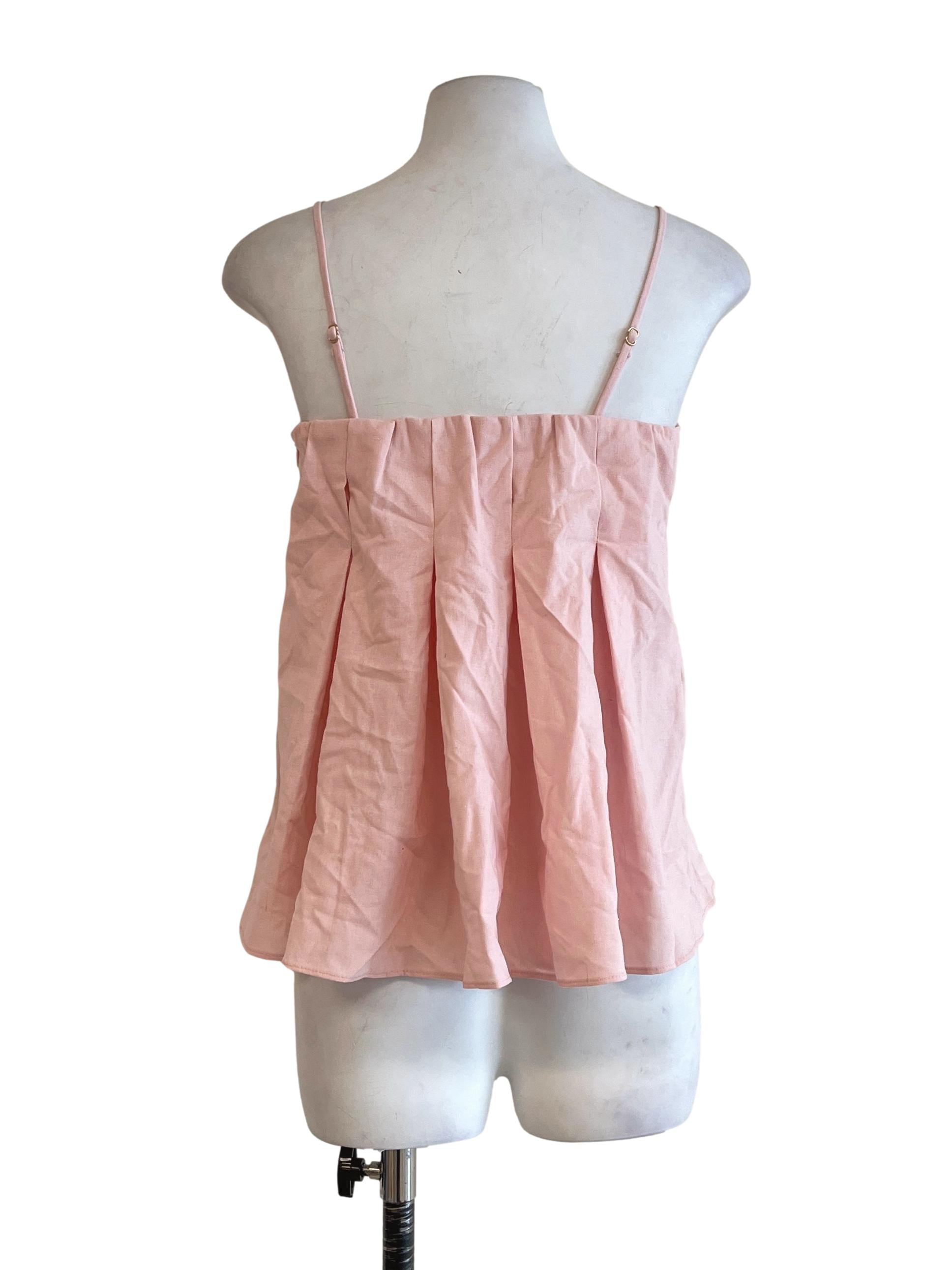 Watermelon Pink Spaghetti Sleeveless Top LB