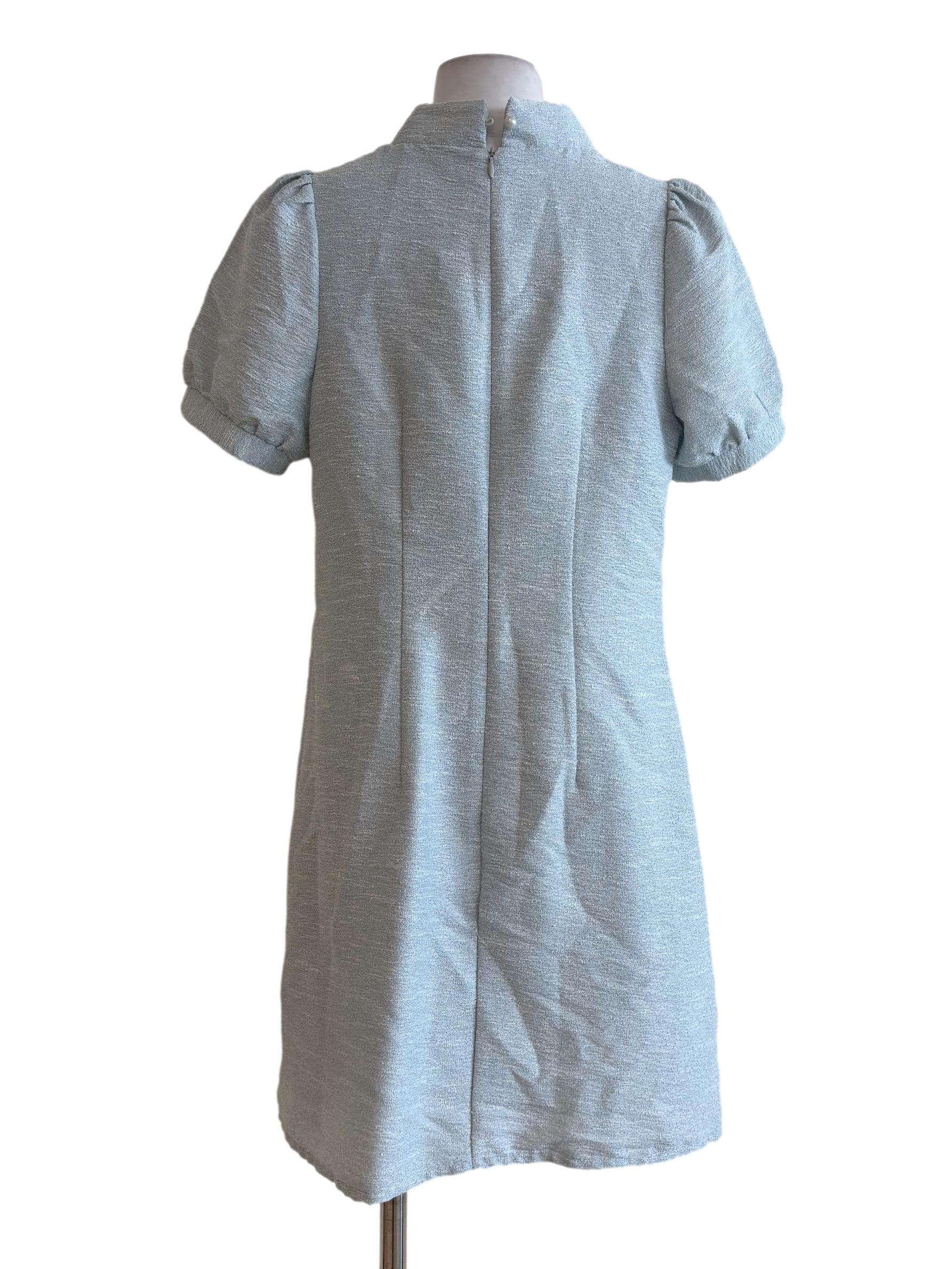 Mint Green Buttoned Mini Skirt