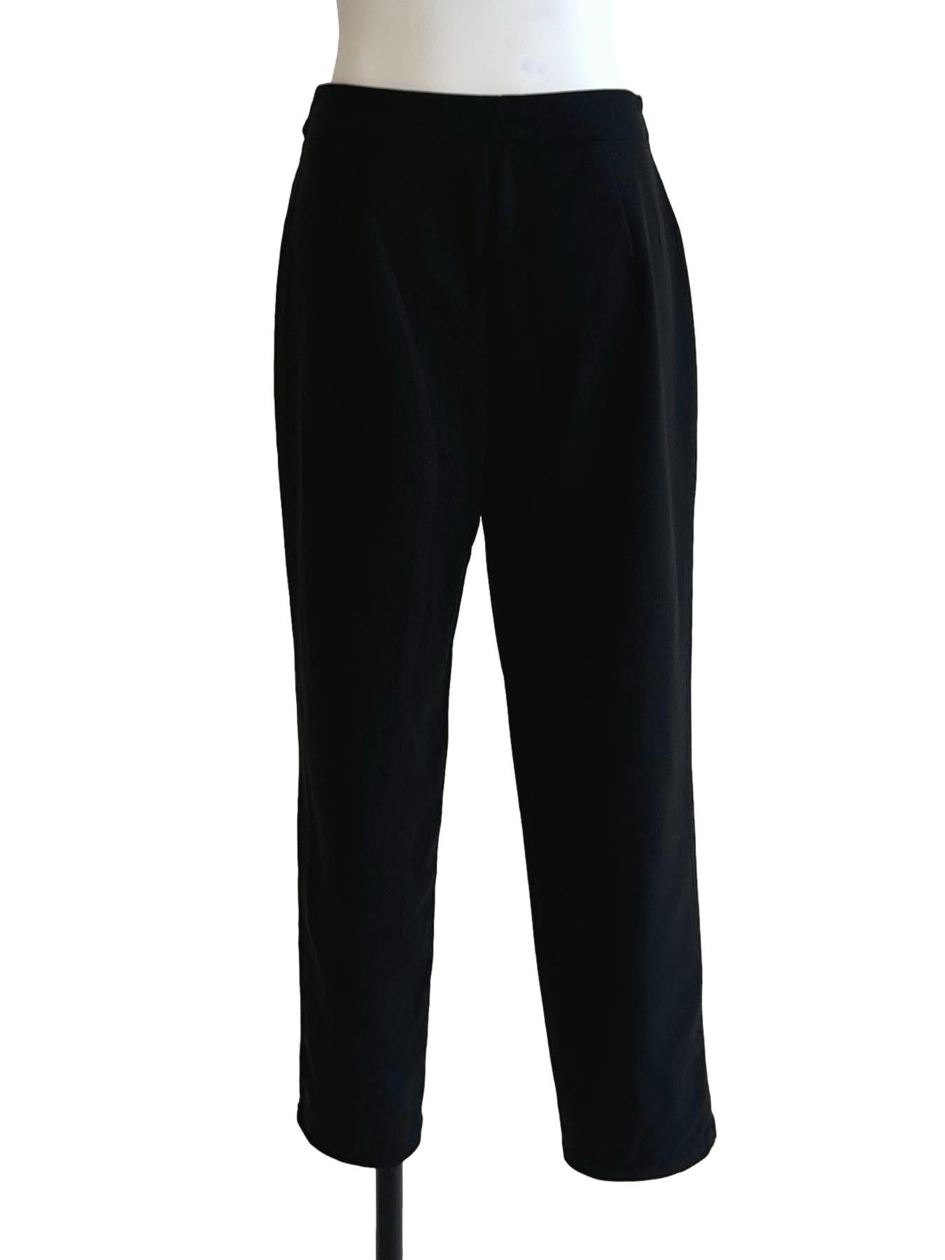 Jet Black Tapered Pants